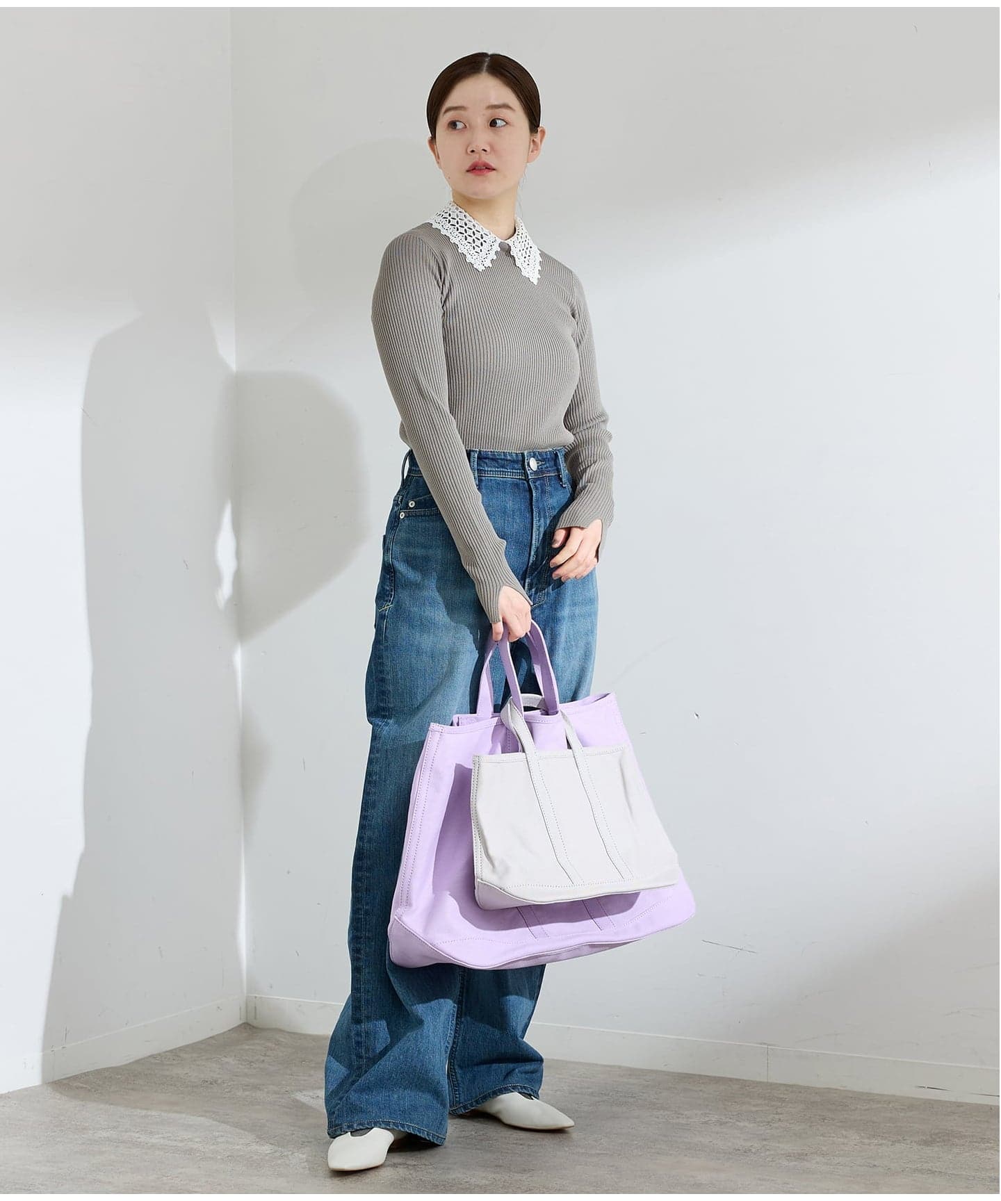 muu. 　IENA レース襟ホールガーメントリブプルオーバー IENA｜レース襟 RIBホールガーメントプルオーバー | Rakuten Fashion