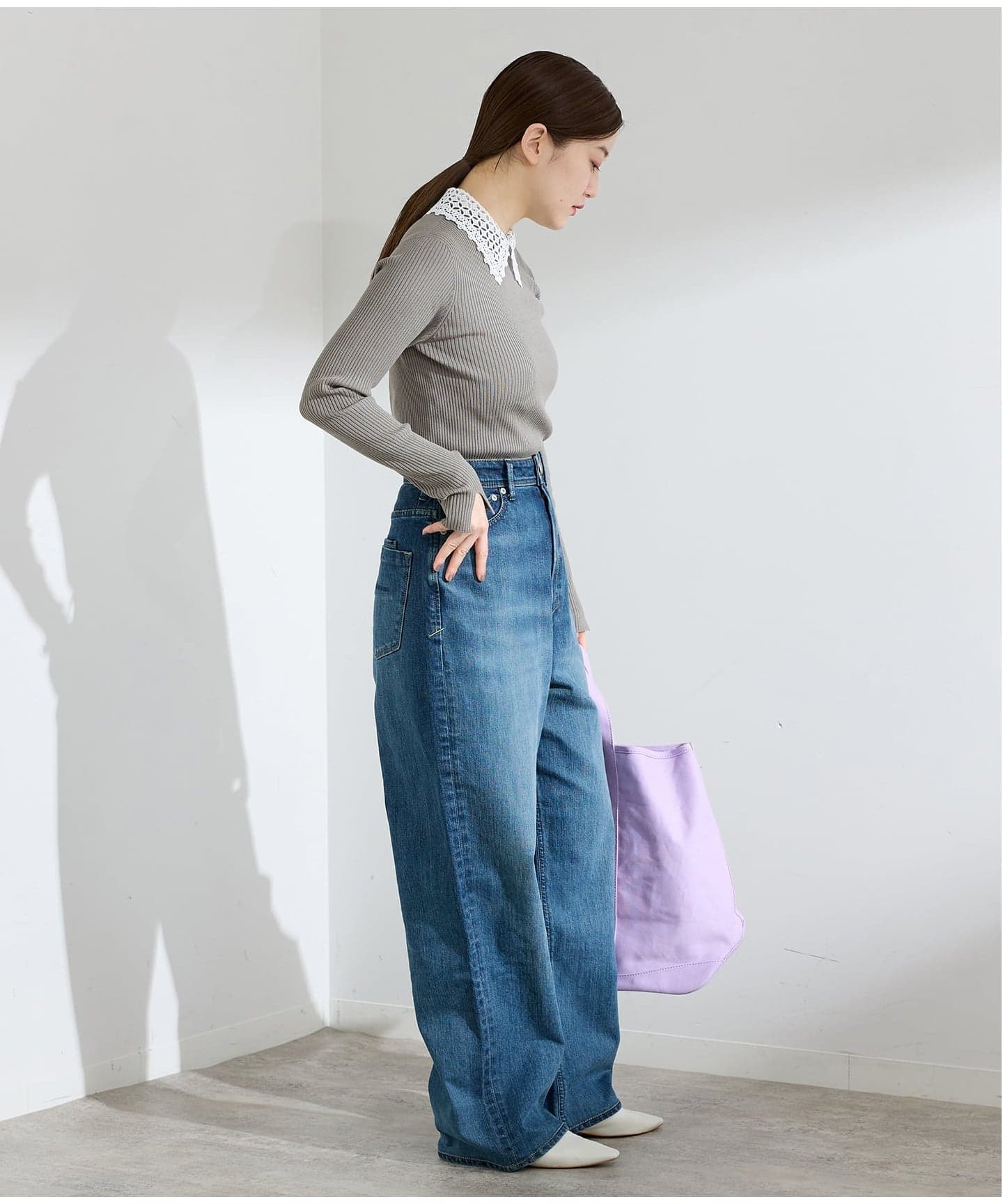 追加予約》レース襟 RIBホールガーメントプルオーバー（ニット