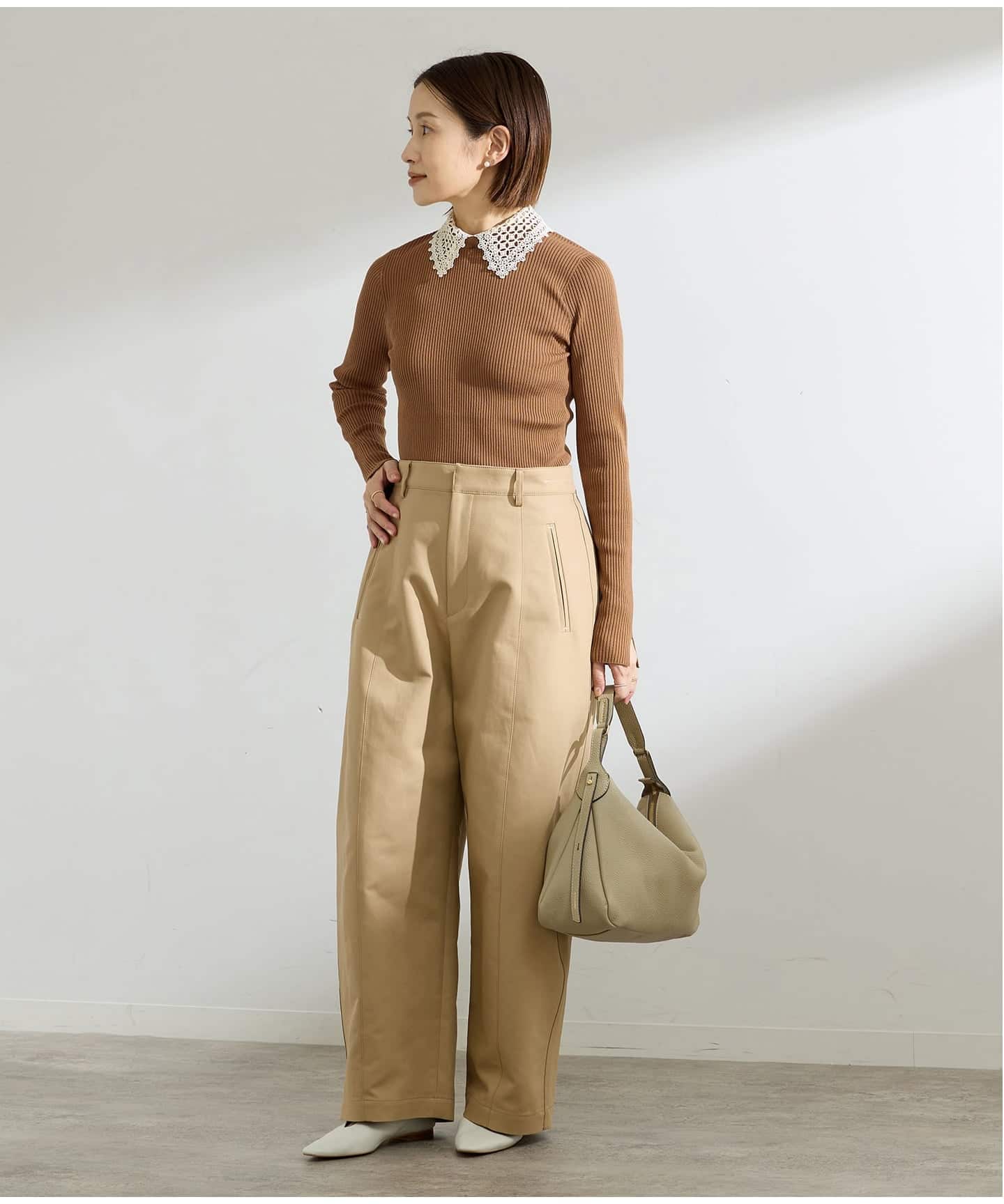 追加予約》レース襟 RIBホールガーメントプルオーバー（ニット