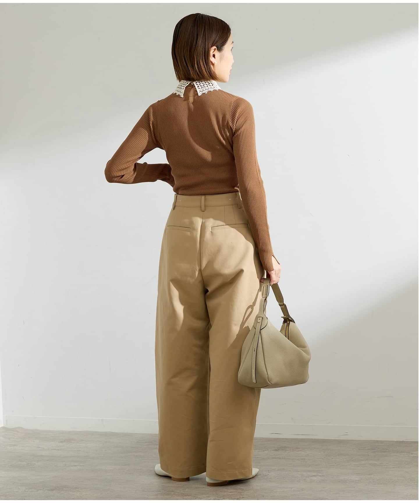 追加予約》レース襟 RIBホールガーメントプルオーバー（ニット