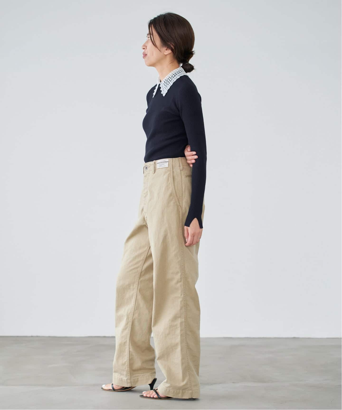 muu. 　IENA レース襟ホールガーメントリブプルオーバー IENA｜レース襟 RIBホールガーメントプルオーバー | Rakuten Fashion