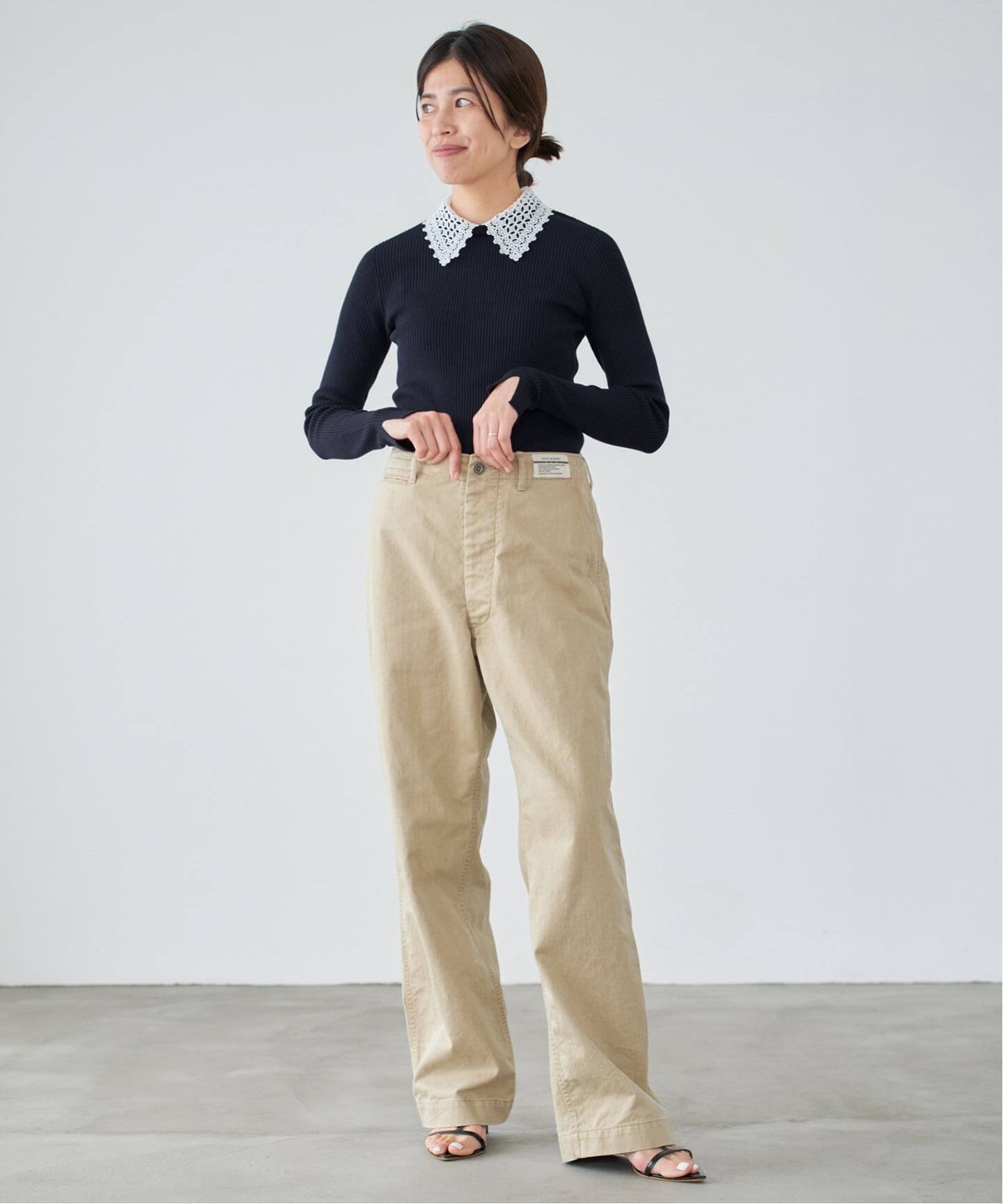 追加予約》レース襟 RIBホールガーメントプルオーバー（ニット