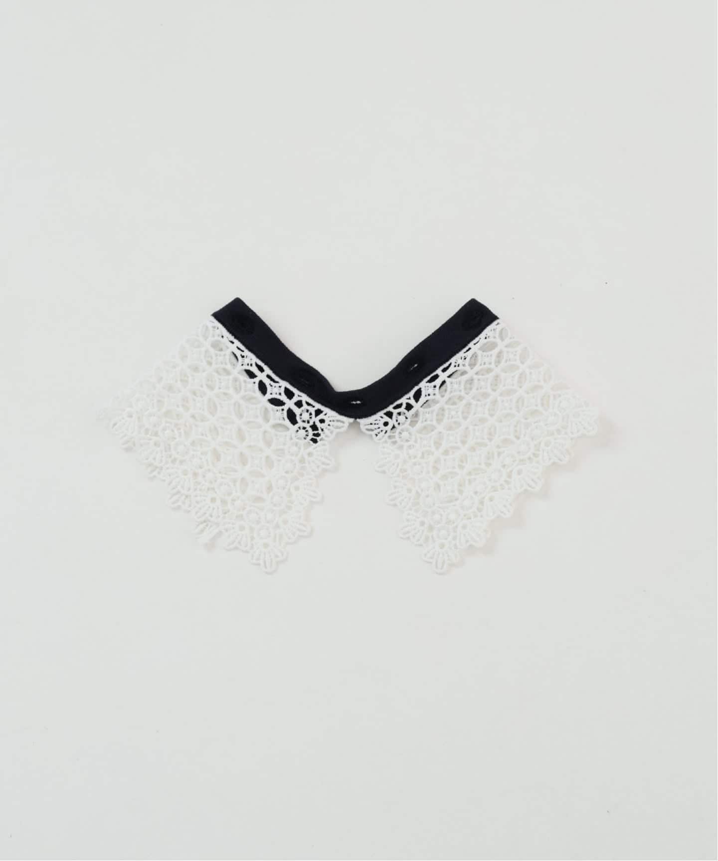 追加》レース襟 RIBホールガーメントプルオーバー（ニット／セーター