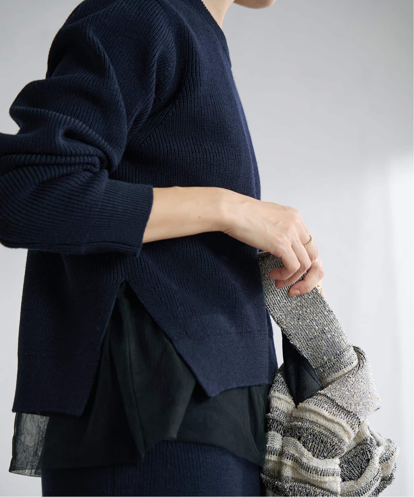 チュールハーフリブプルオーバー（ニット／セーター）｜IENA（イエナ