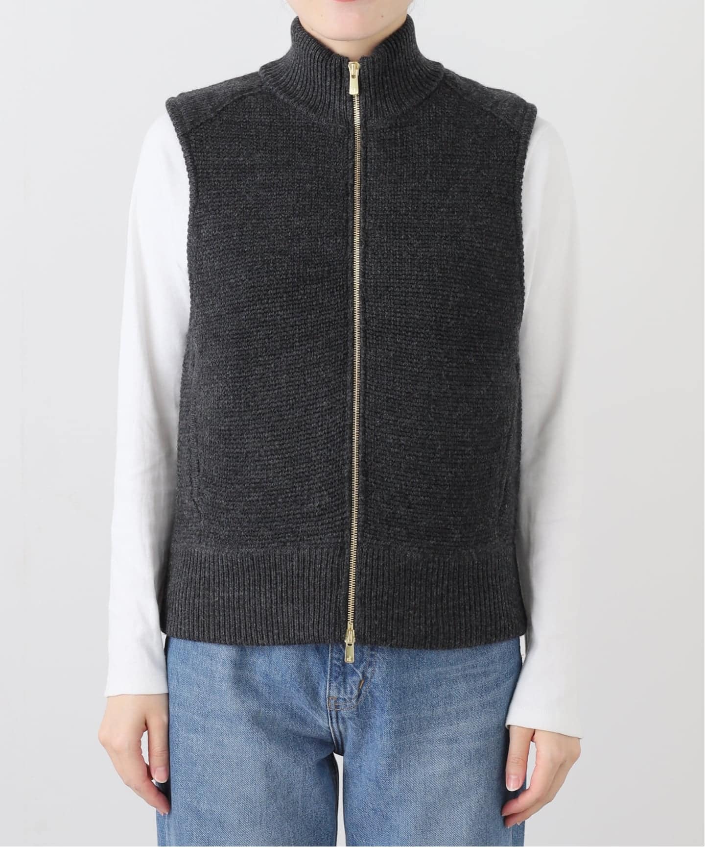 【IENA/イエナ】Wフェイスデザインベスト　ブラック　フリーサイズ IENA（イエナ）の「ダブルフェイスデザインベスト◇（ベスト）」 - WEAR