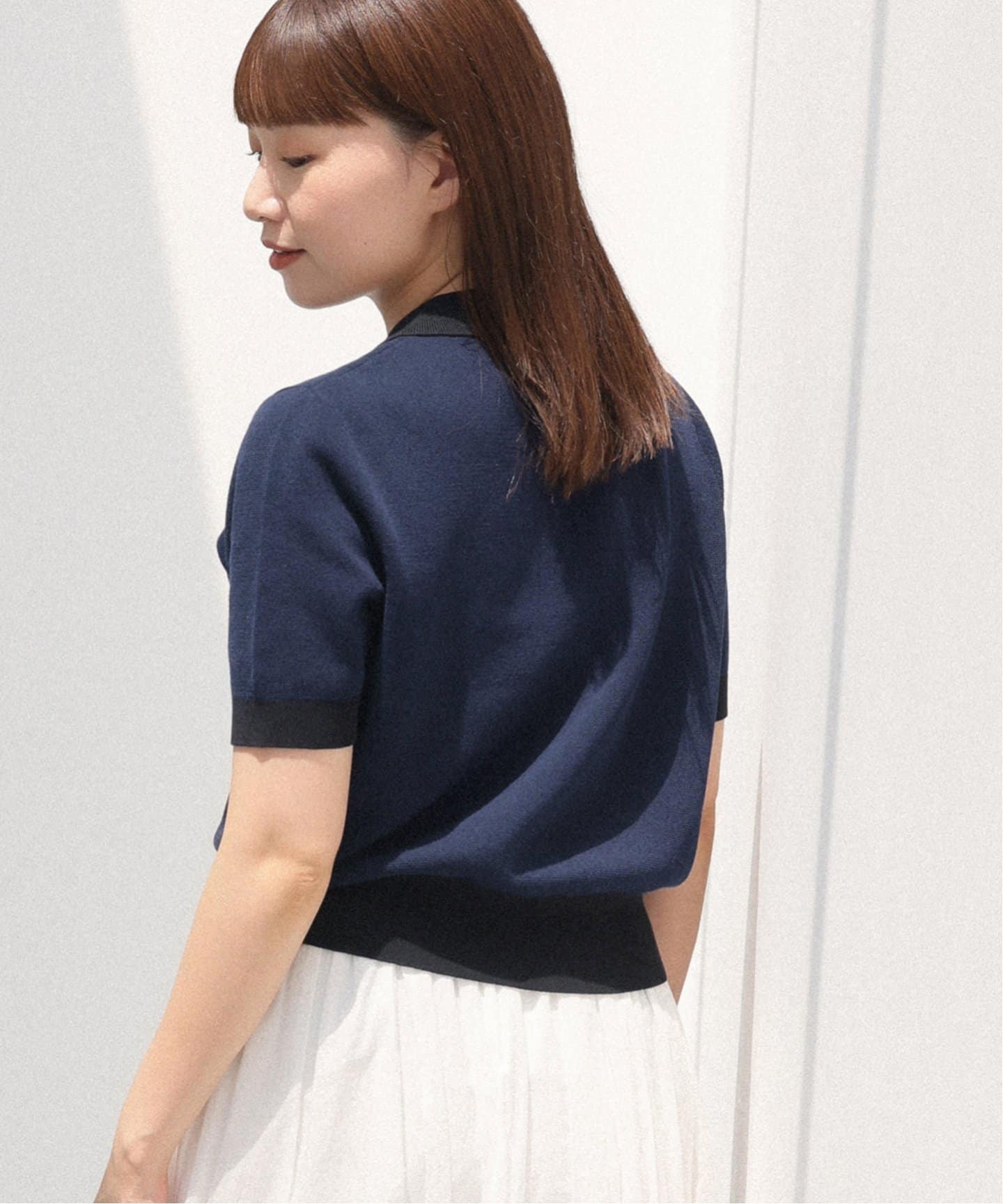 IENA B．ポロシャツニット ネイビー イエナ IENA 《予約》B. ポロシャツニット （ネイビー