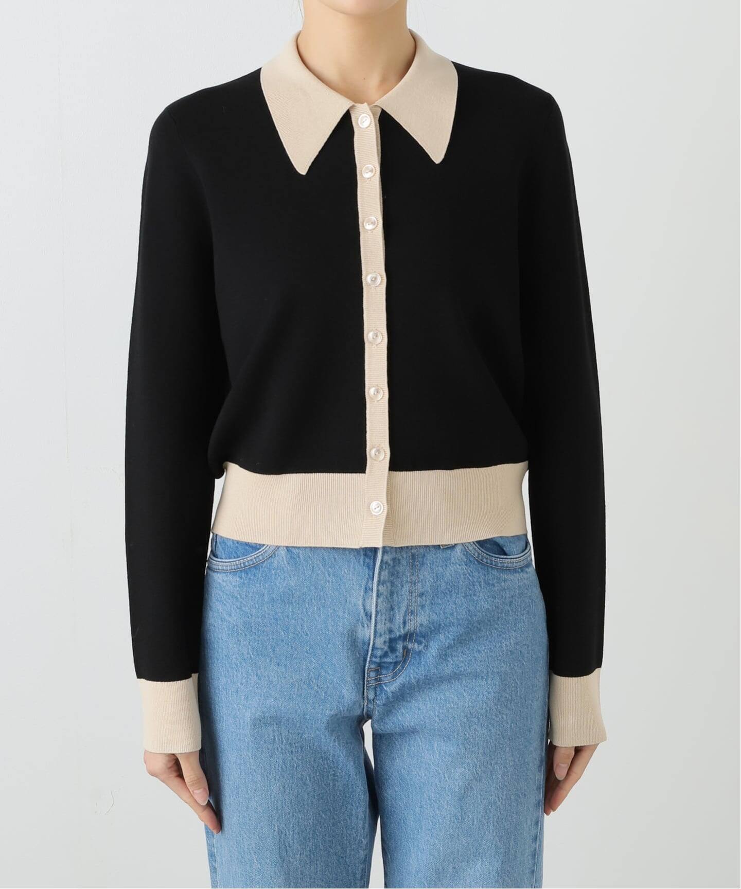 ポロシャツロングスリーブプルオーバー（ニット／セーター