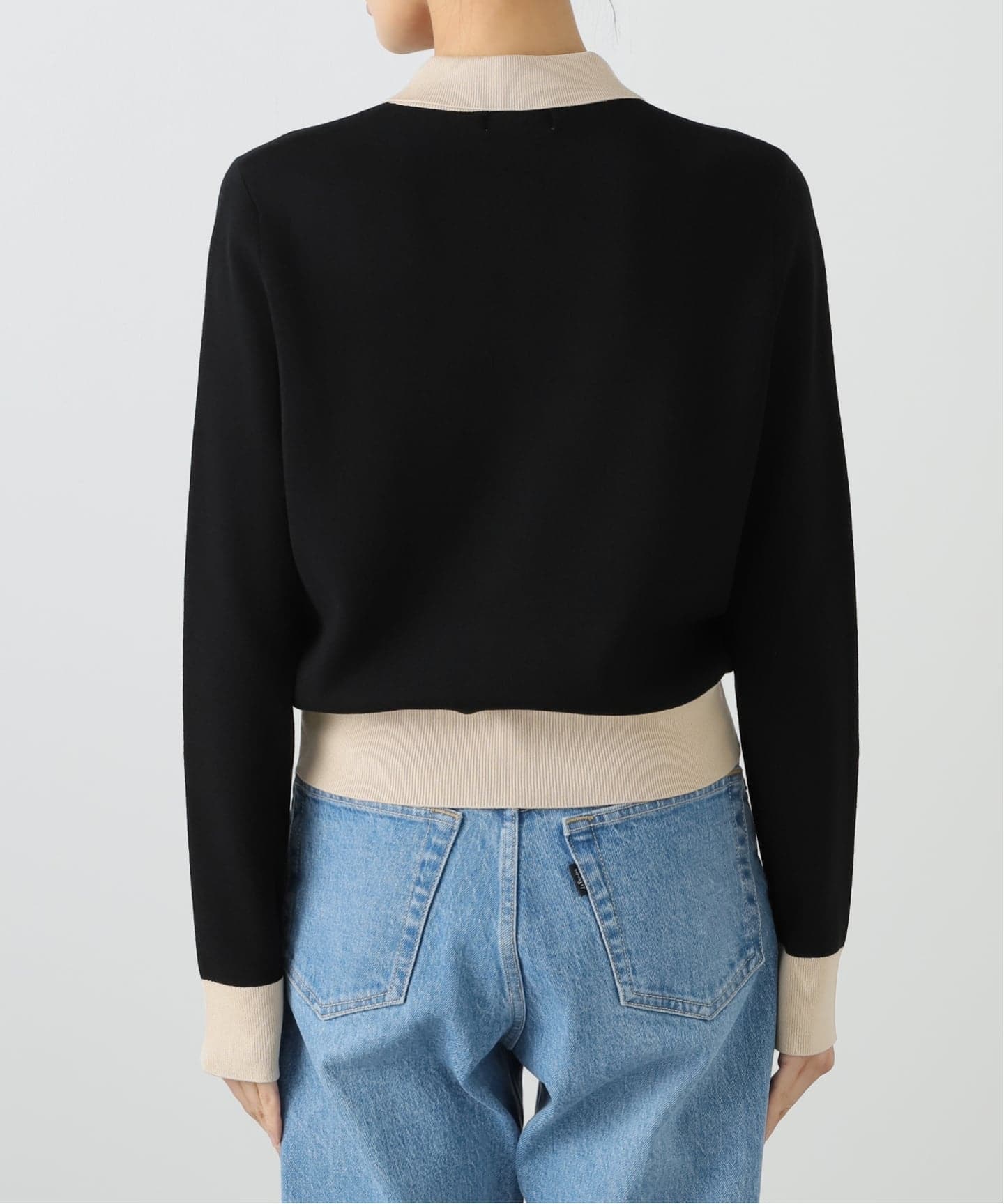 ポロシャツロングスリーブプルオーバー（ニット／セーター