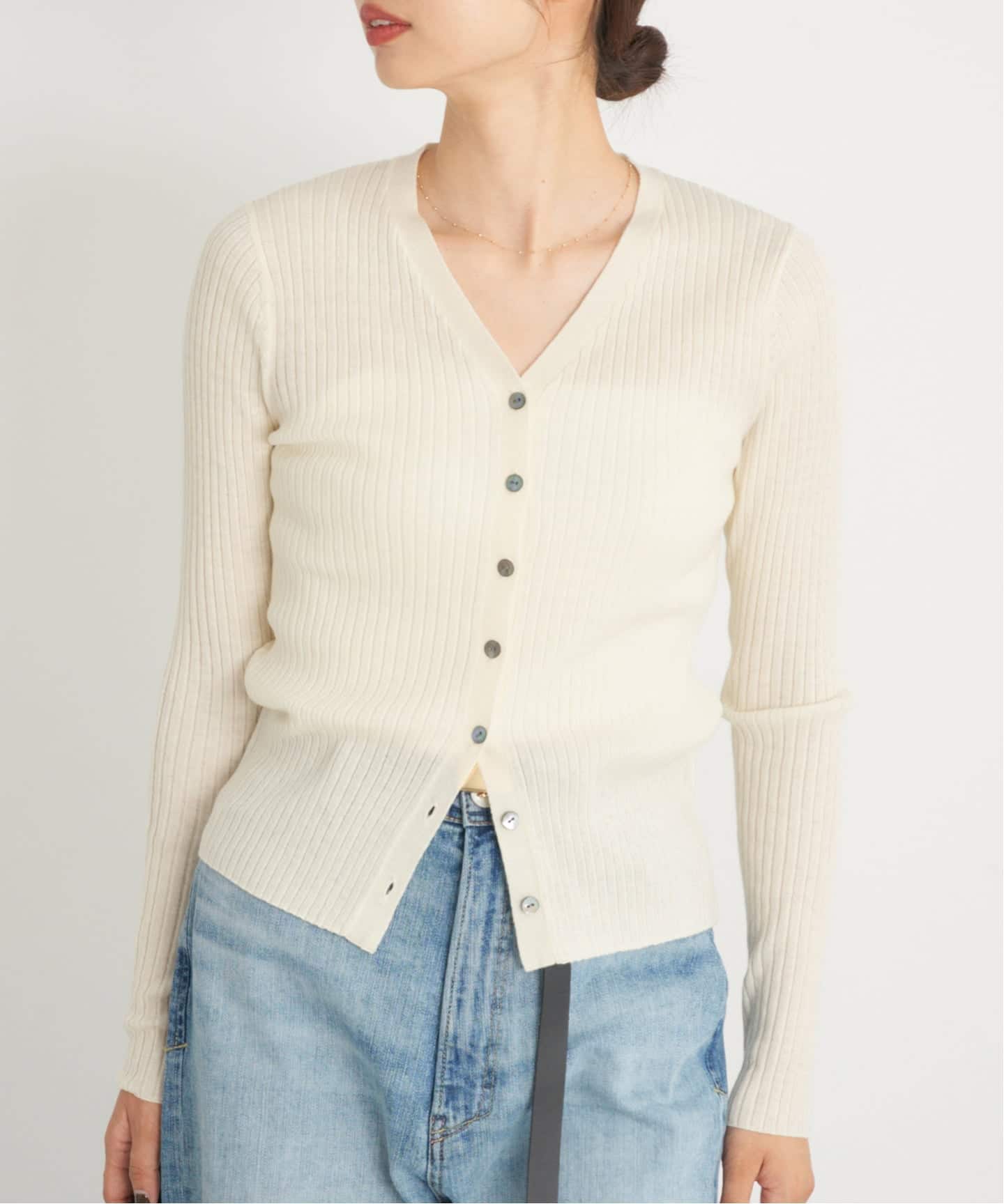 フレーワークイタリアヤーン CO Vネックカーディガン　完売 フレーワークイタリアヤーン CO Vネックカーディガン 完売 フレー