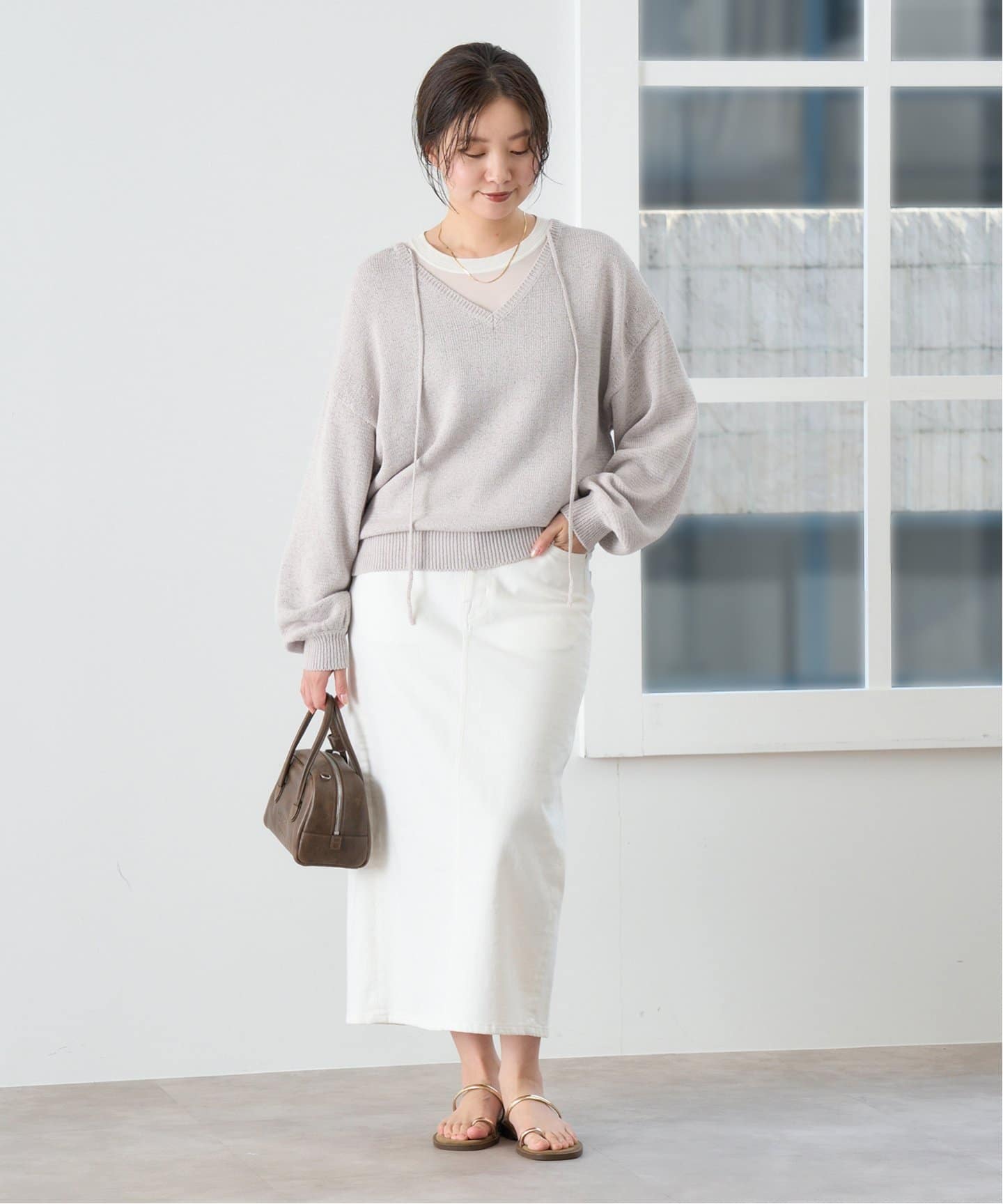 ★美品★ IENA イエナ テープヤン プルオーバー ニット ベージュ ☆美品☆ IENA イエナ テープヤン プルオーバー ニット ベージュ