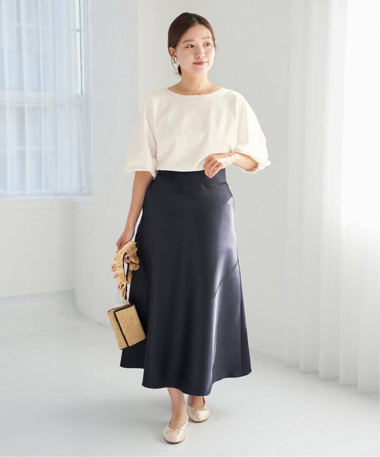 WEB・一部店舗限定》コットンストレッチバルーンスリーブプルオーバー 