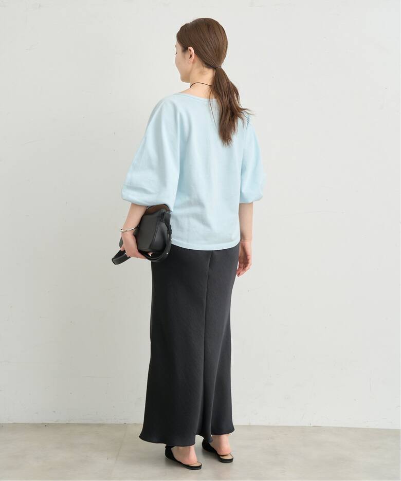 WEB・一部店舗限定》コットンストレッチバルーンスリーブプルオーバー 