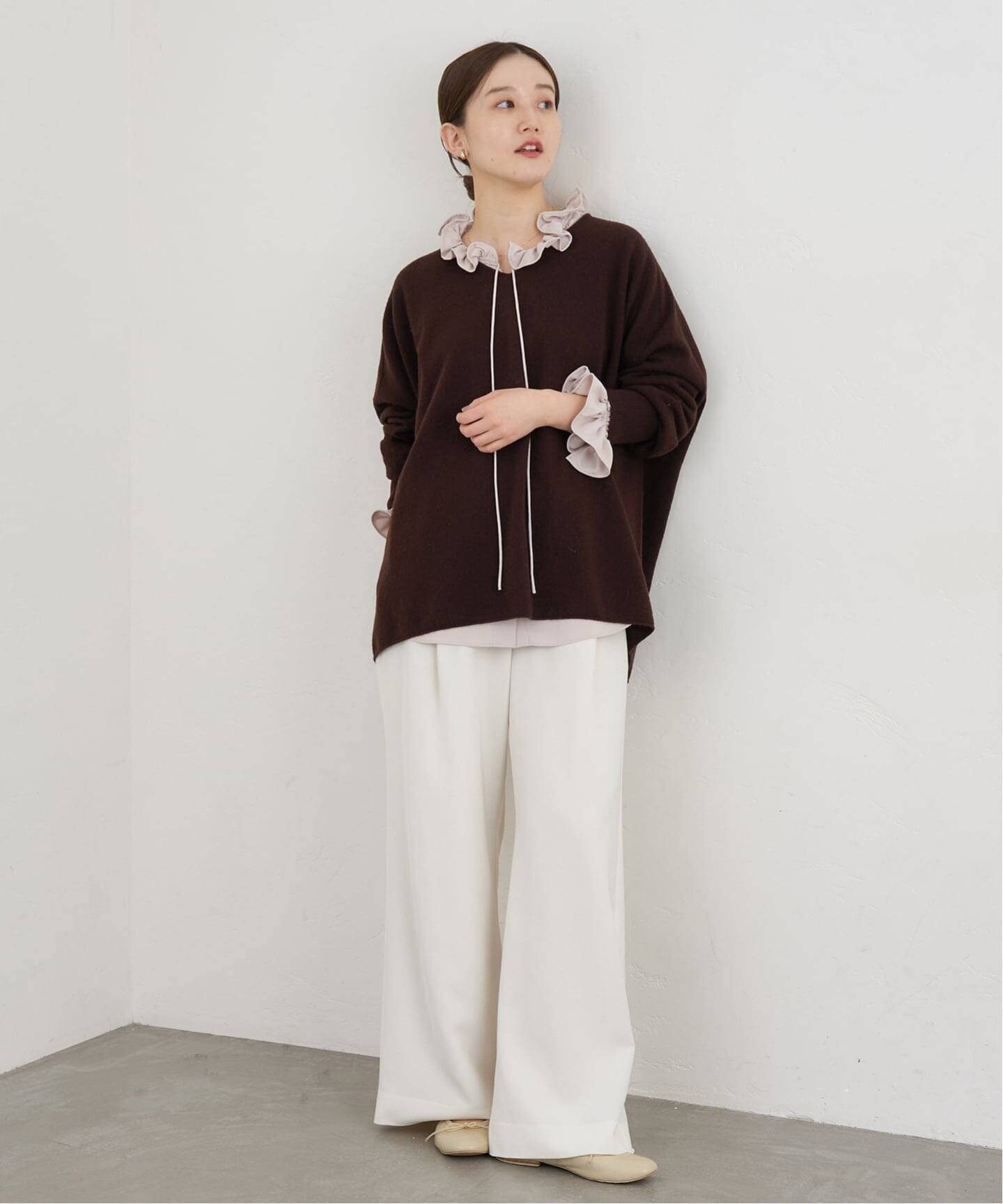 追加》Fineニュージーウール ニュアンス Vプルオーバー（ニット