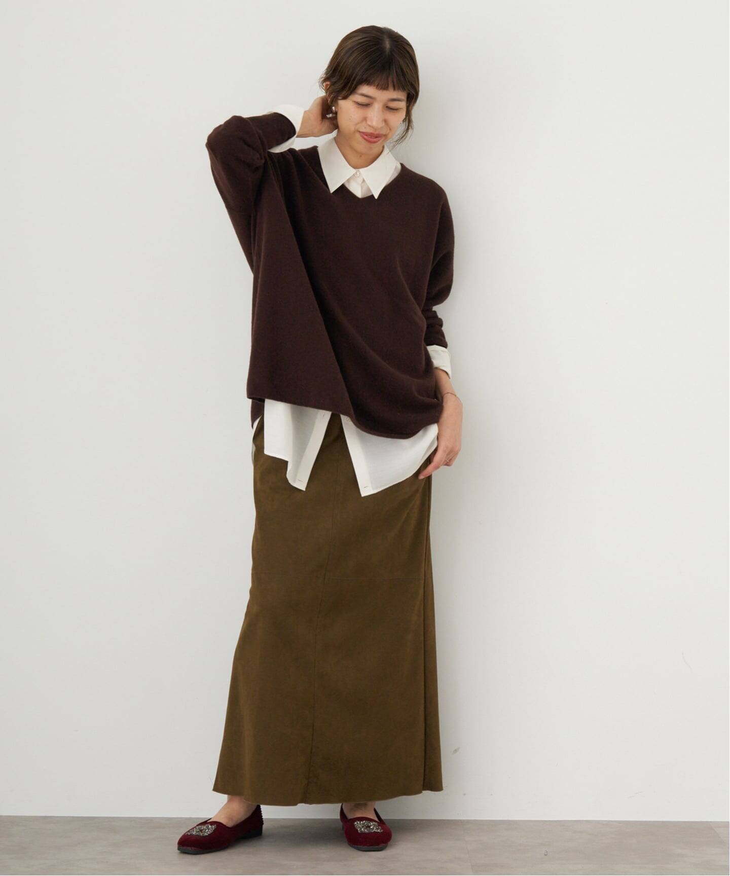 追加》Fineニュージーウール ニュアンス Vプルオーバー（ニット