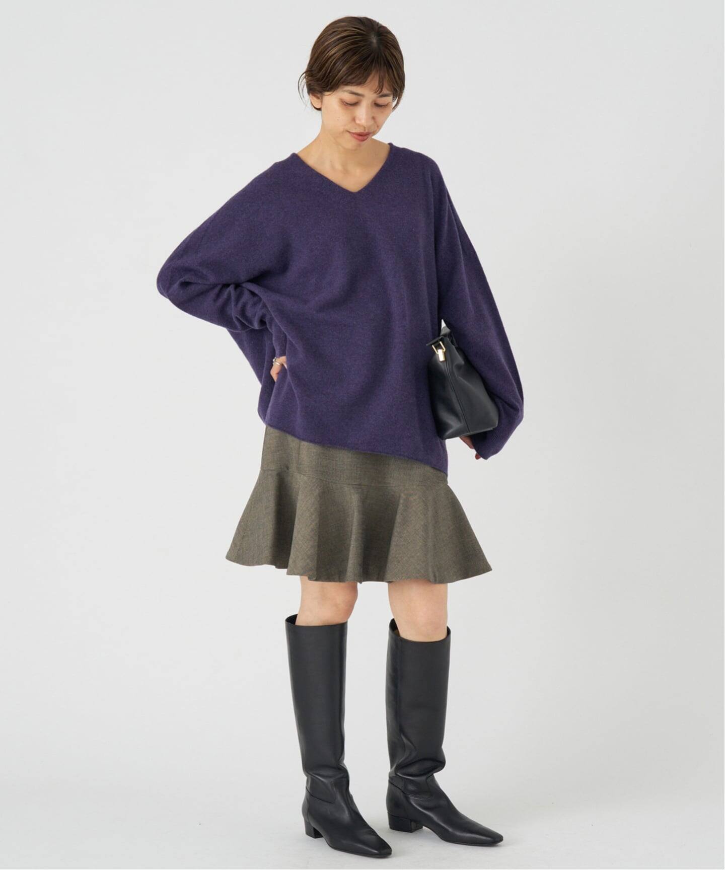 追加》Fineニュージーウール ニュアンス Vプルオーバー（ニット