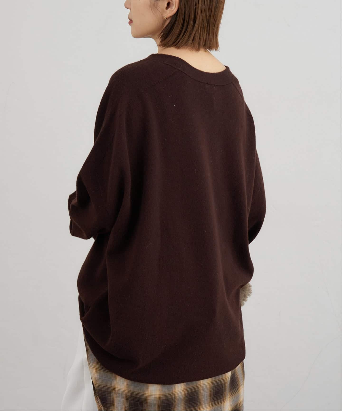 追加》Fineニュージーウール ニュアンス Vプルオーバー（ニット