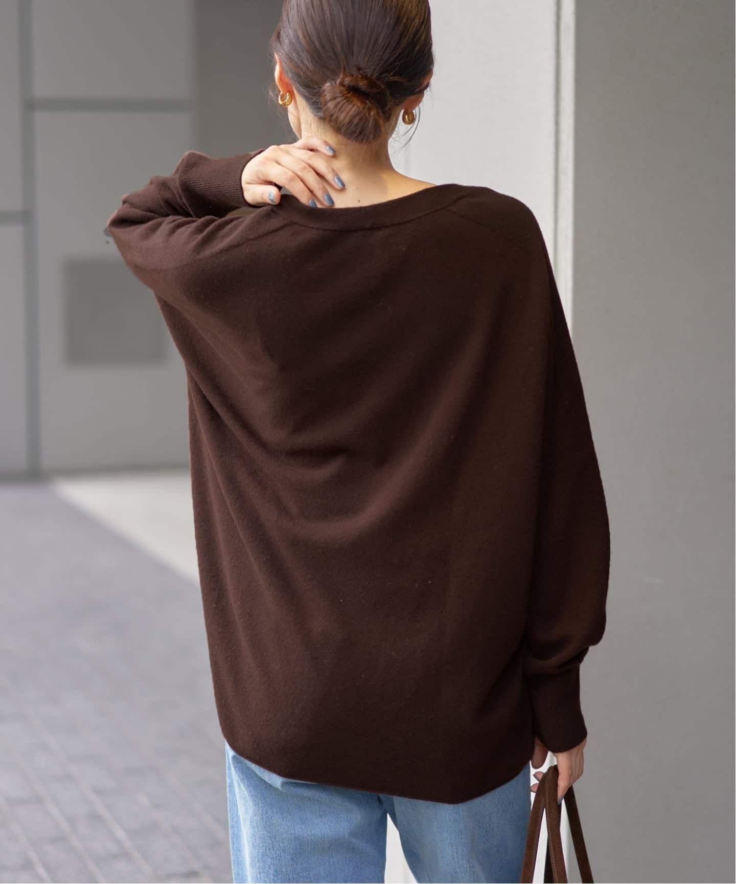 追加》Fineニュージーウール ニュアンス Vプルオーバー（ニット