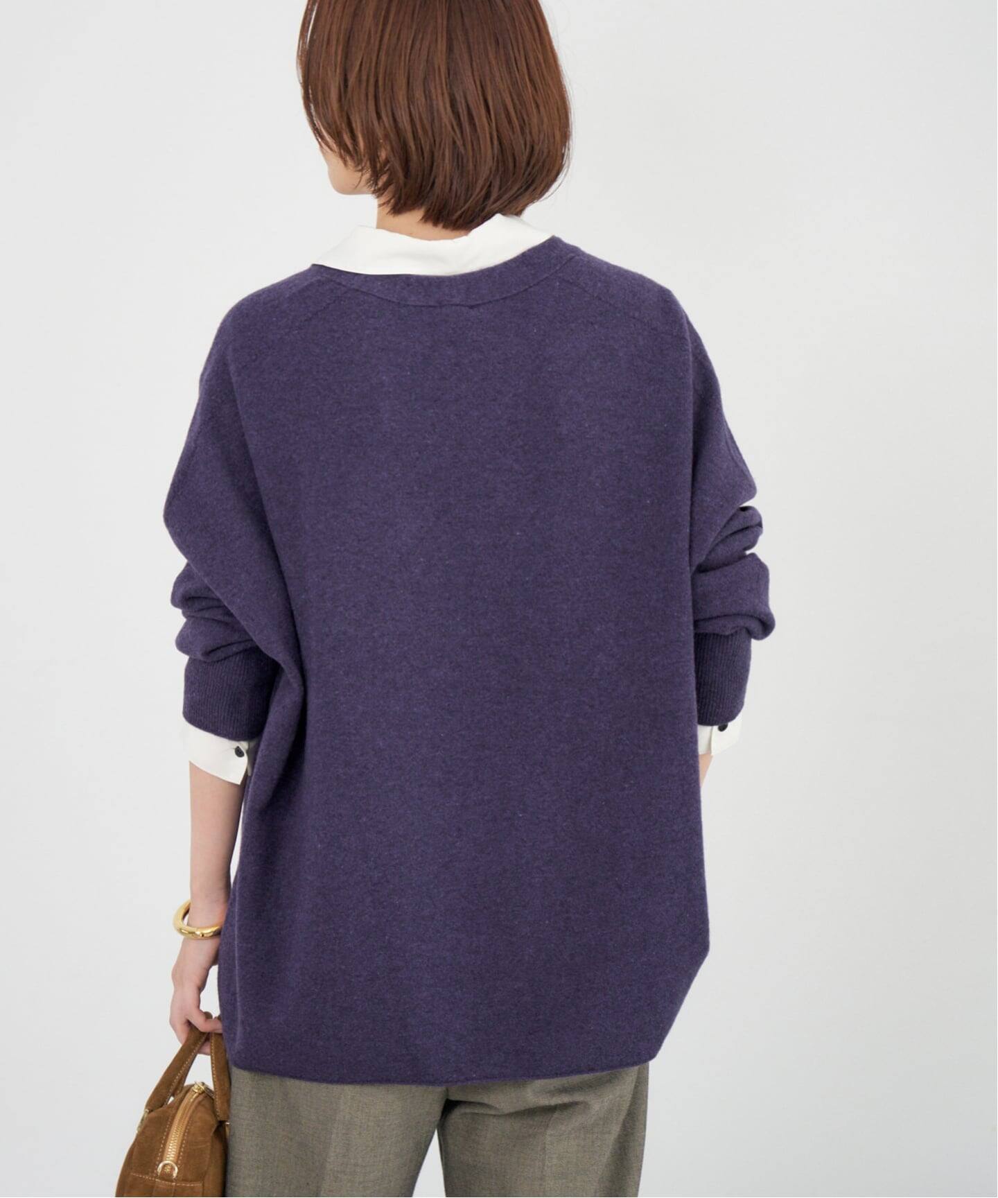 追加》Fineニュージーウール ニュアンス Vプルオーバー（ニット