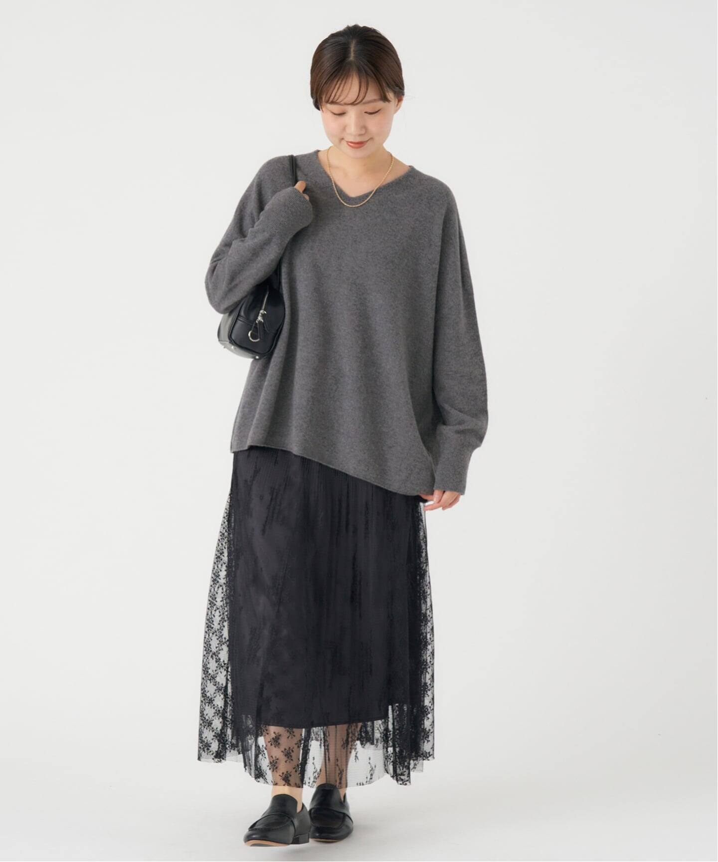 追加2》Fineニュージーウール ニュアンス Vプルオーバー（ニット