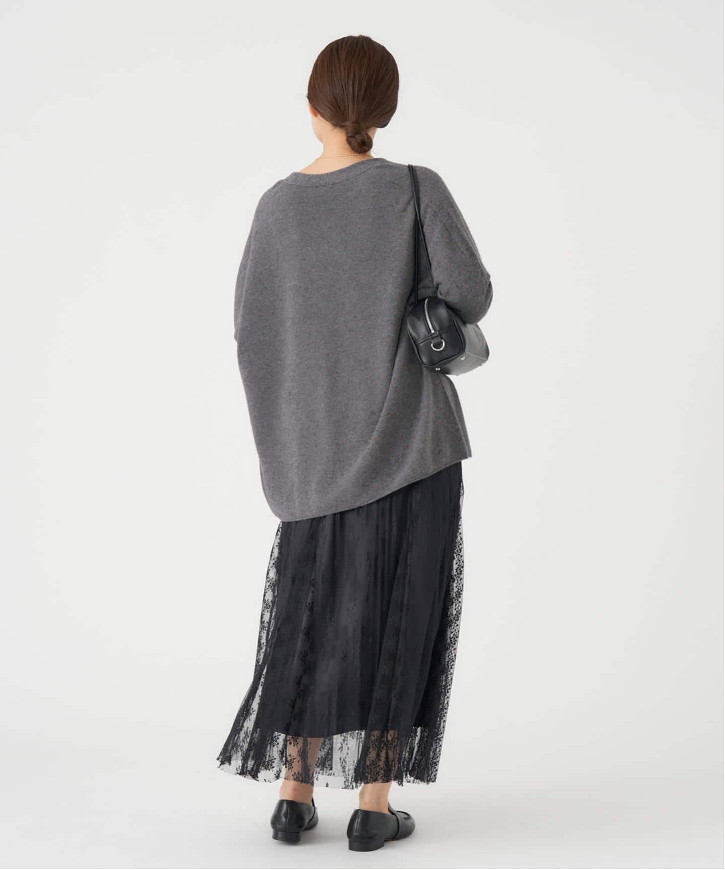 [新品]イエナFineニュージーウールニュアンスVプルオーバー(サックスブルー) 追加2》Fineニュージーウール ニュアンス Vプルオーバー（ニット