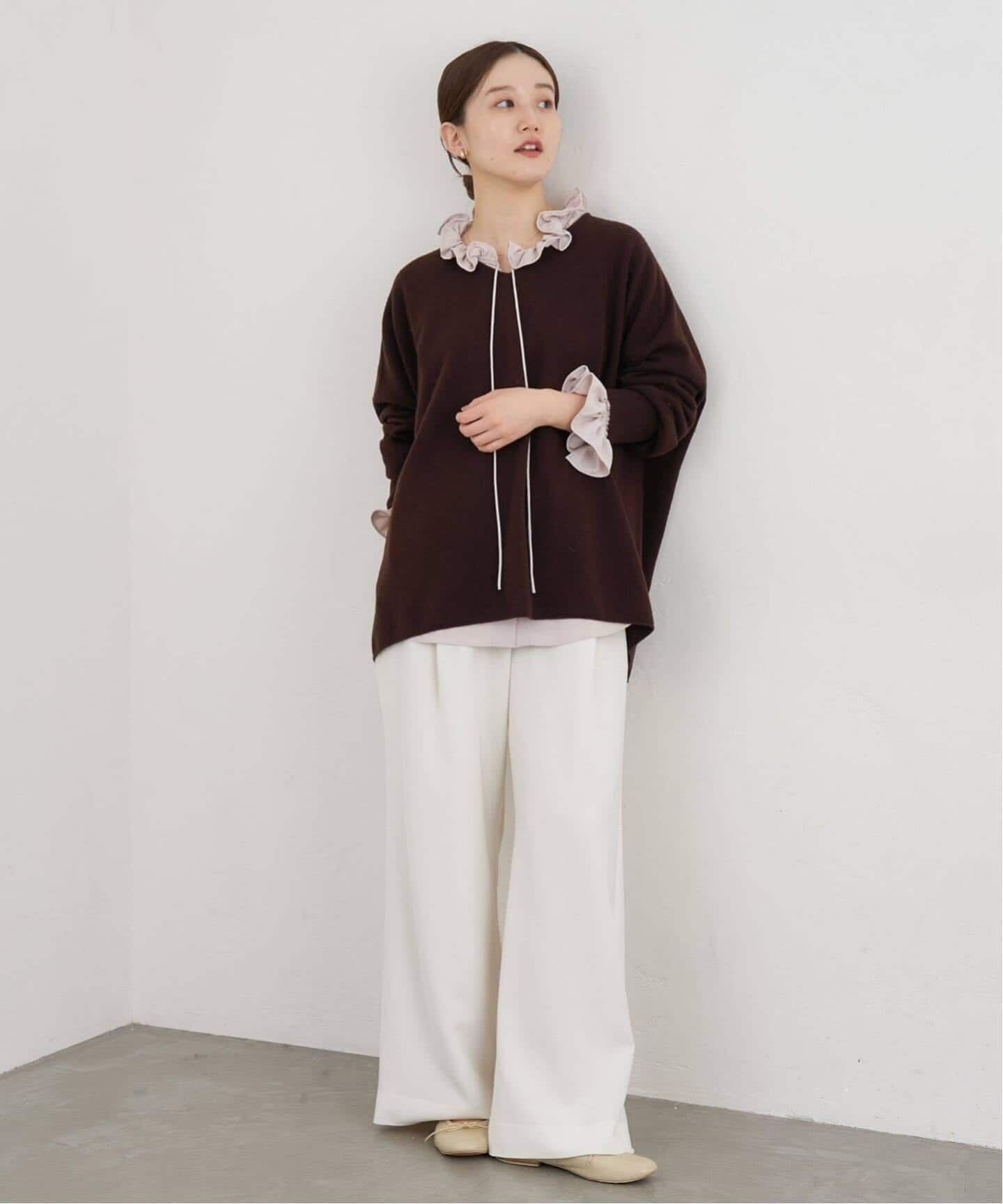 追加4》Fineニュージーウール ニュアンス Vプルオーバー（ニット