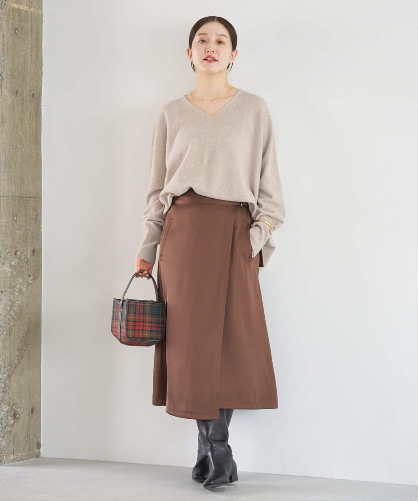 追加3》Fineニュージーウール ニュアンス Vプルオーバー（ニット