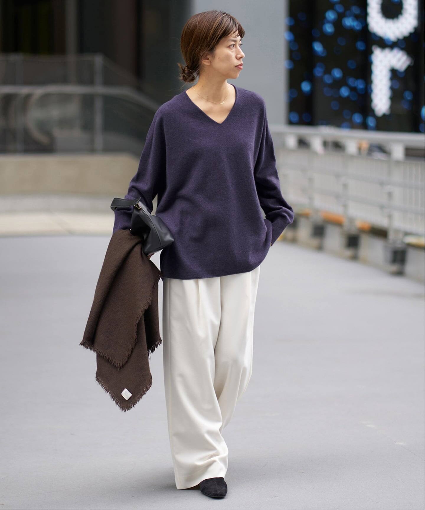 追加3》Fineニュージーウール ニュアンス Vプルオーバー（ニット