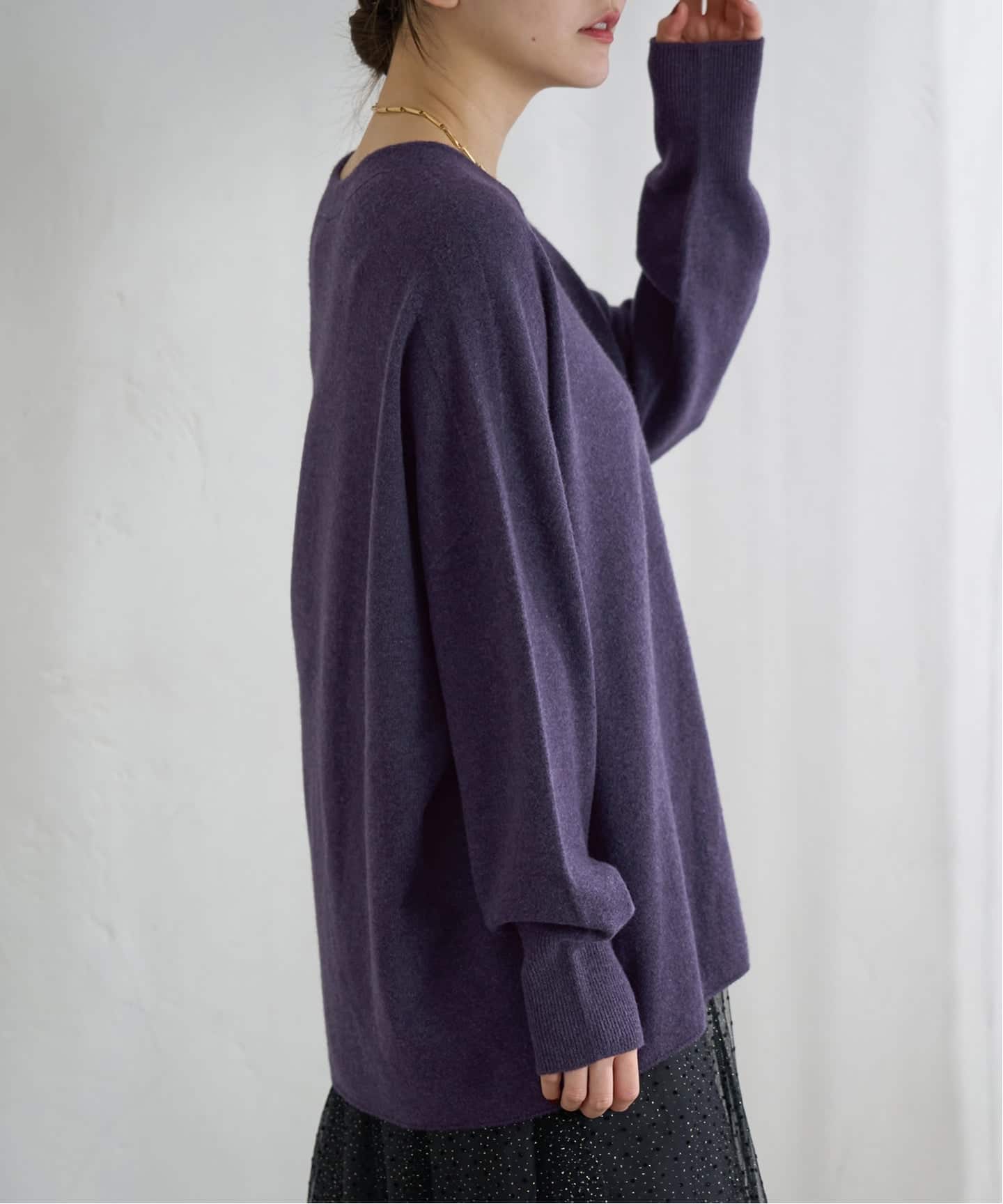 追加3》Fineニュージーウール ニュアンス Vプルオーバー（ニット