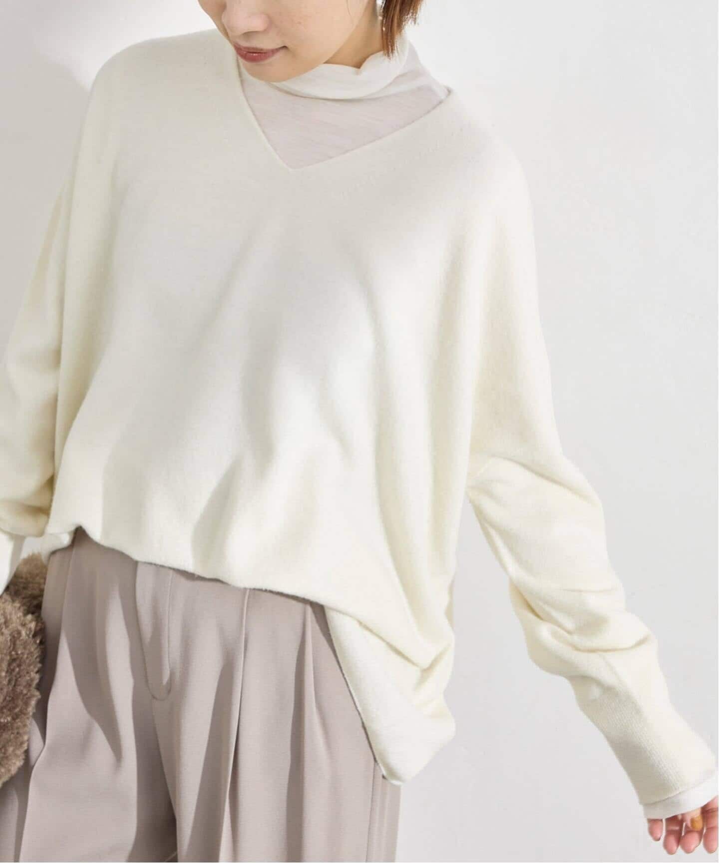 追加5》Fineニュージーウール ニュアンス Vプルオーバー（ニット