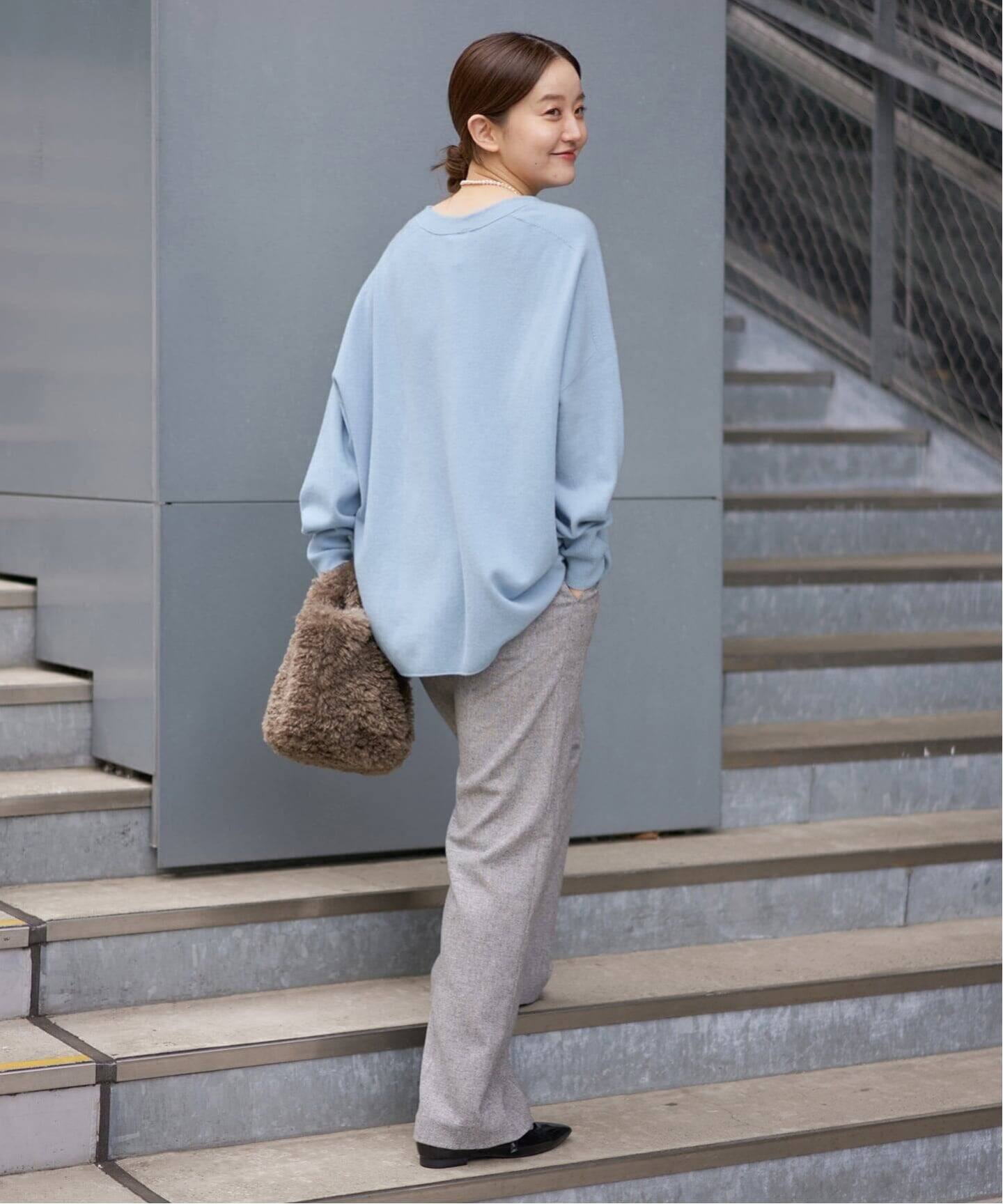 追加5予約》Fineニュージーウール ニュアンス Vプルオーバー（ニット