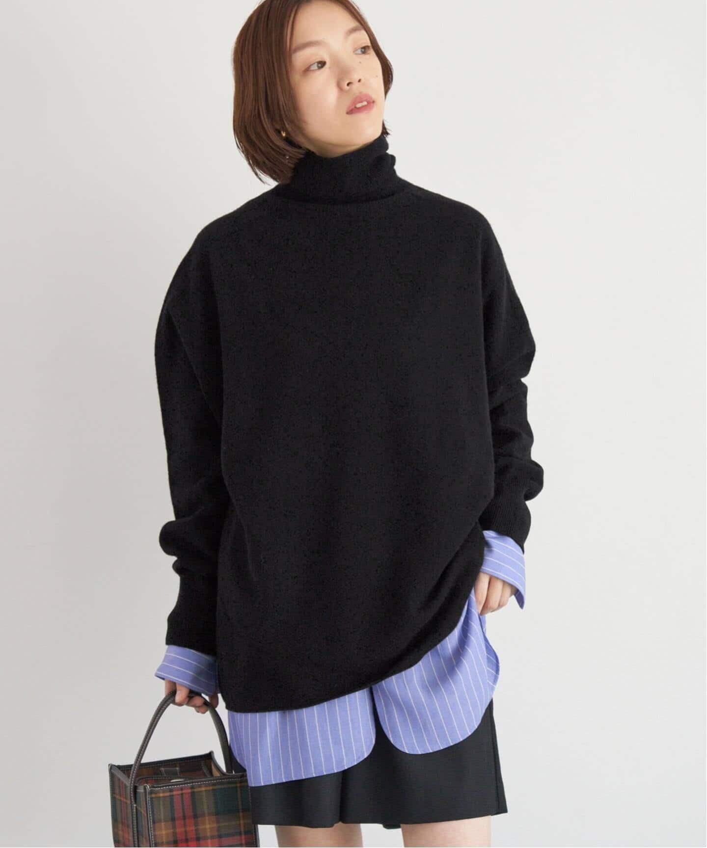 追加》Fineニュージーウール ハイネックプルオーバー（ニット