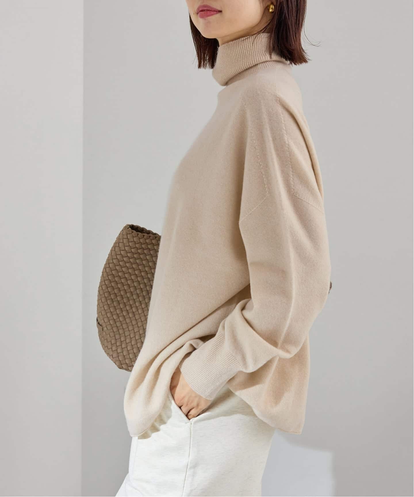 追加》Fineニュージーウール ハイネックプルオーバー（ニット