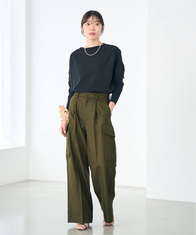 一部店舗限定》コットンストレッチ NEO2 ワイド長袖プルオーバー  