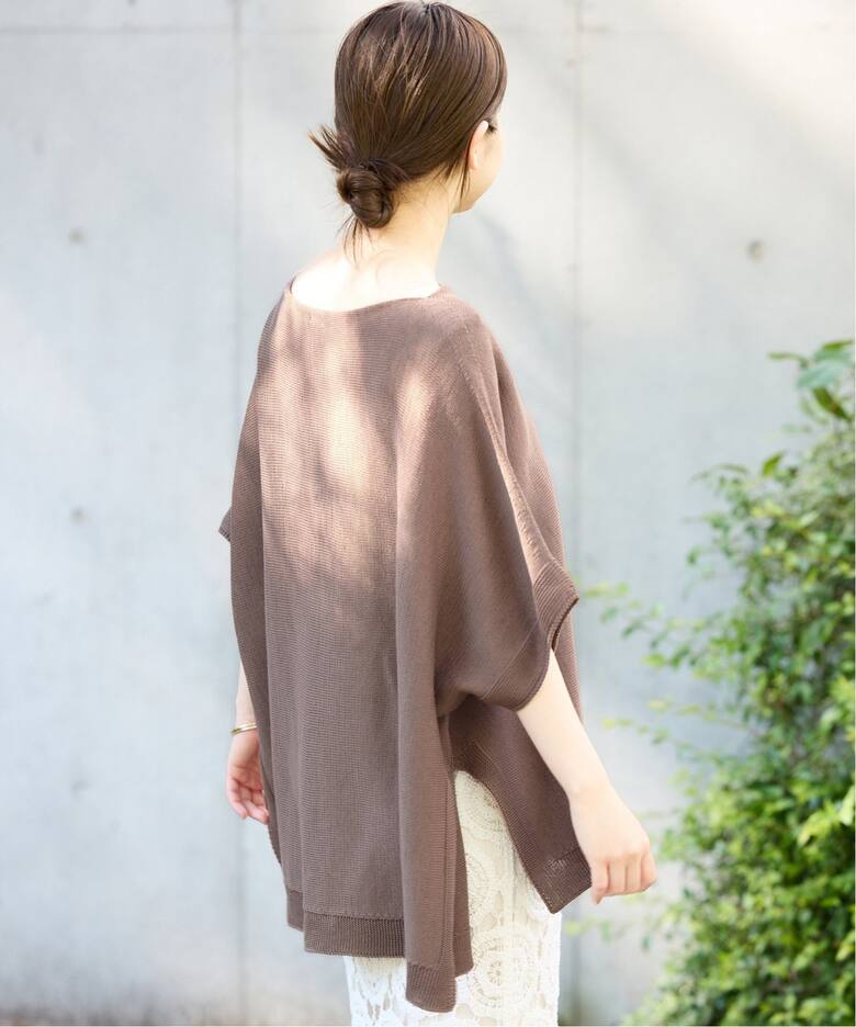 追加3》コットンギマポンチョ プルオーバー（ニット／セーター）｜IENA  