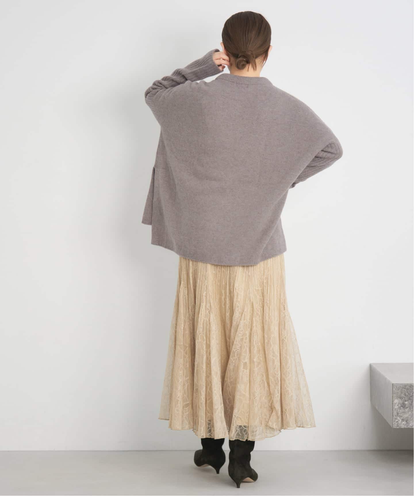 IENA - IENA ウールカシミヤ 脇スリットクルーネックプルオーバー IENA（イエナ）の「ウールカシミヤ 脇スリットクルーネックプル