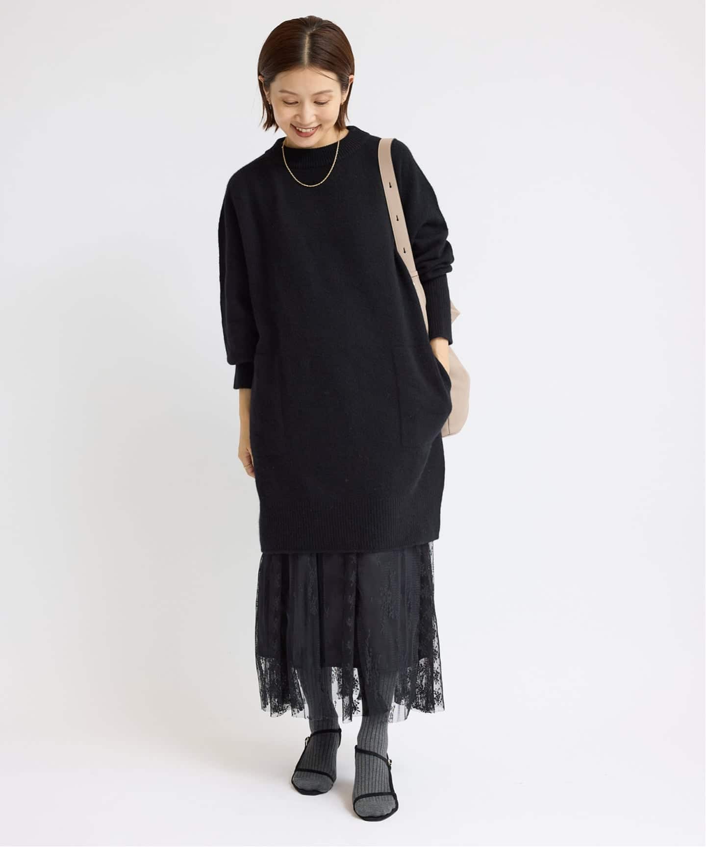 なな　アーツ&サイエンス　ウールカシミア　チュニック WEB限定/追加予約》ウールカシミヤ チュニックワンピース