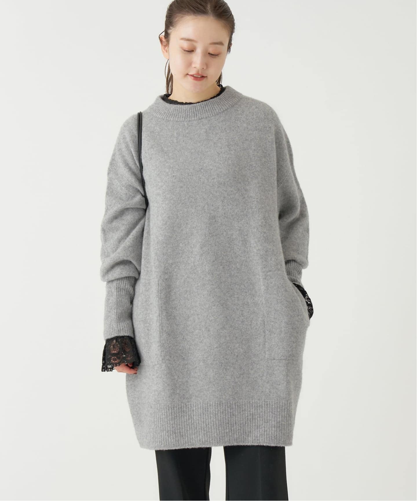 WEB限定/追加》ウールカシミヤ チュニックワンピース（ニット