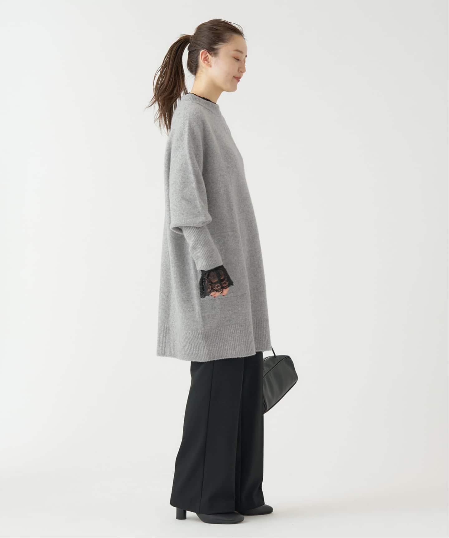 WEB限定/追加》ウールカシミヤ チュニックワンピース（ニット