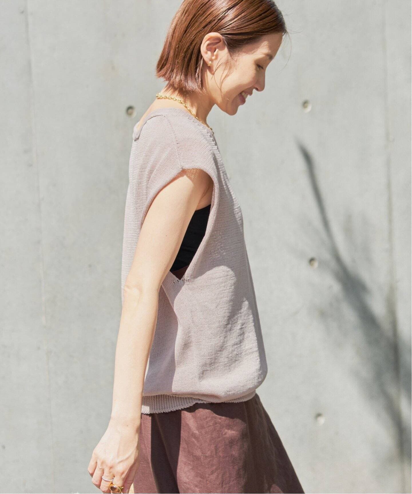 追加》コットンギマ フレンチプルオーバー（ニット／セーター