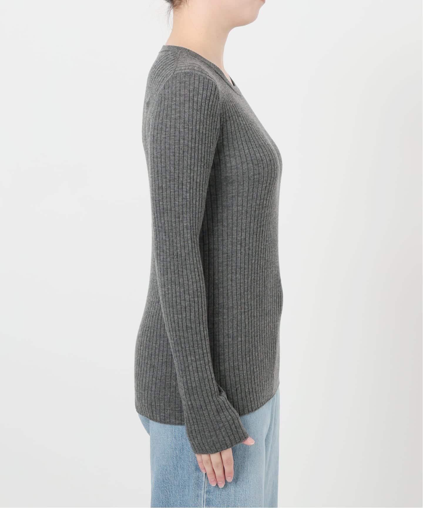 美品　イエナ　IENA ウール100% ケーブル編み　ニット　グレー　クルー 美品 イエナ IENA ウール100% ケーブル編み ニット グレー