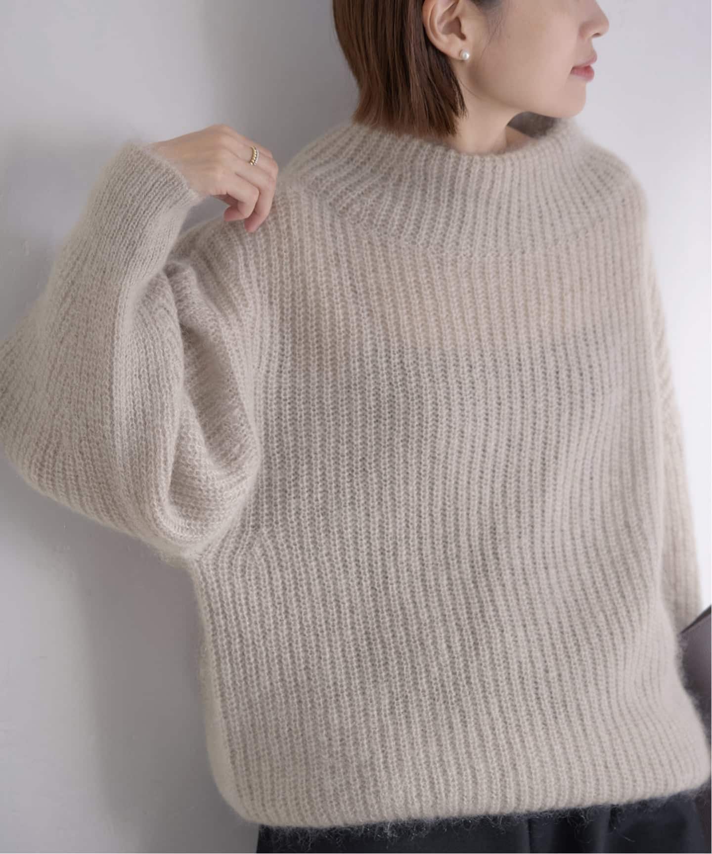 キッドモヘヤミックス 片畦プルオーバー（ニット／セーター）｜IENA