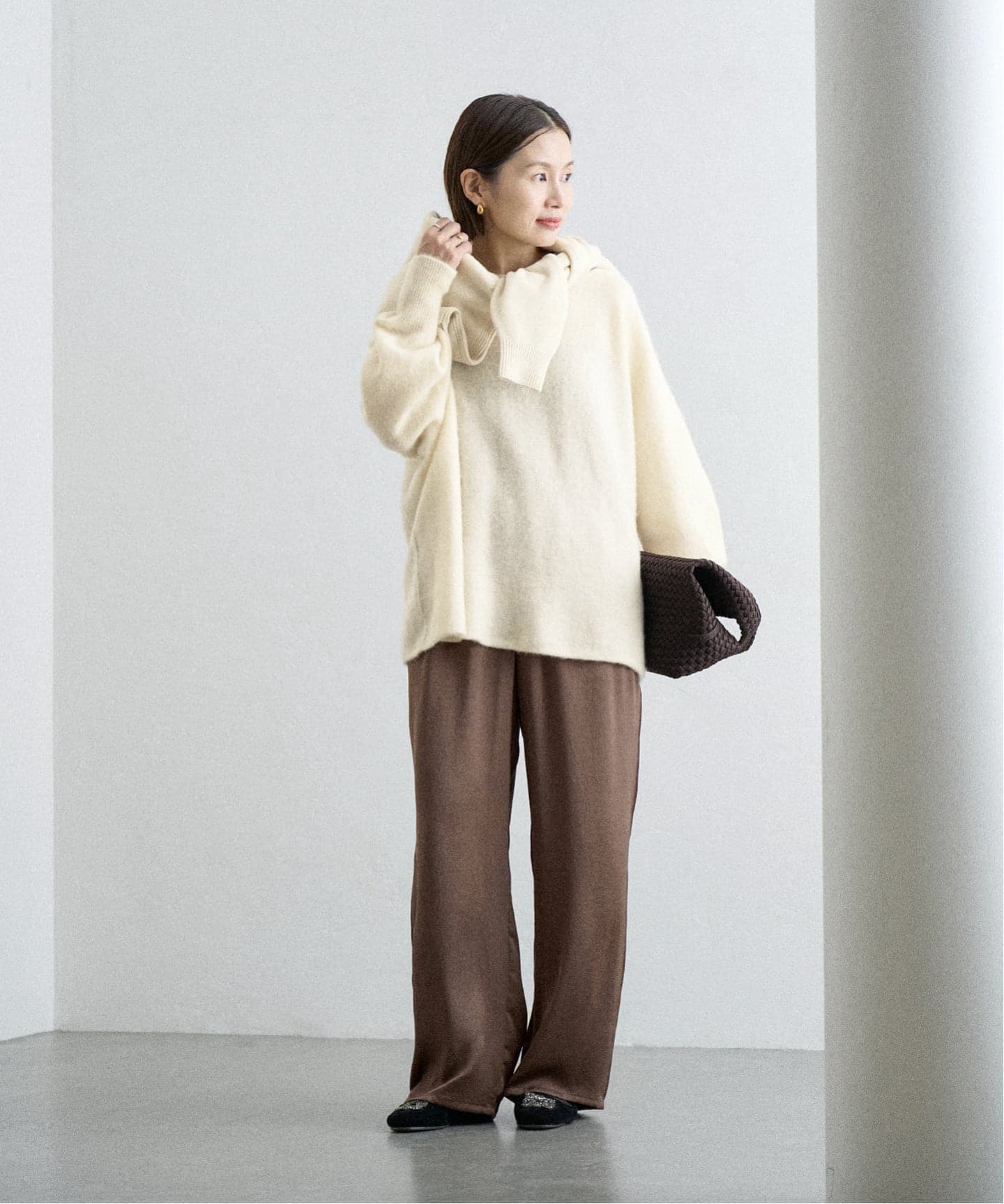 ピュア カシミヤ ドルマンプルオーバー（ニット／セーター）｜IENA