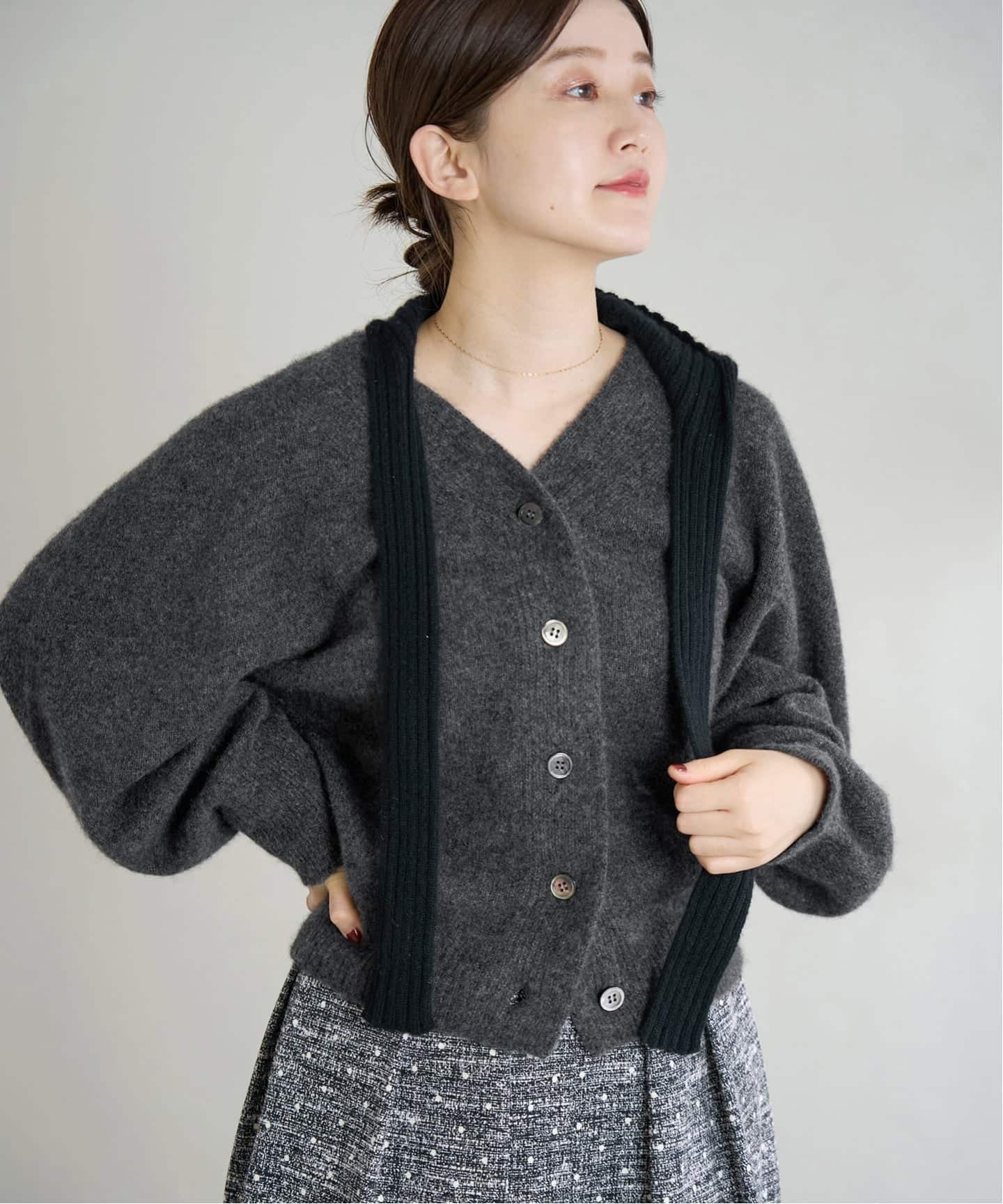 ピュア カシミヤ ドルマンVネックカーディガン（カーディガン）｜IENA