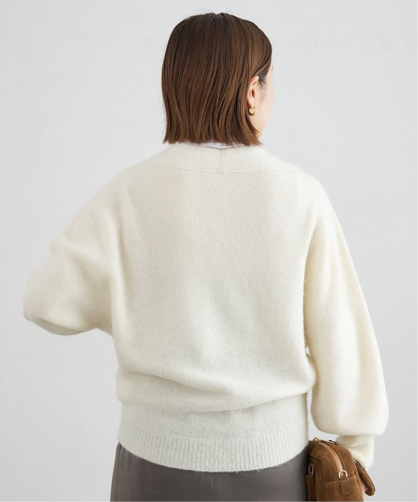 ピュア カシミヤ ドルマンVネックカーディガン（カーディガン）｜IENA