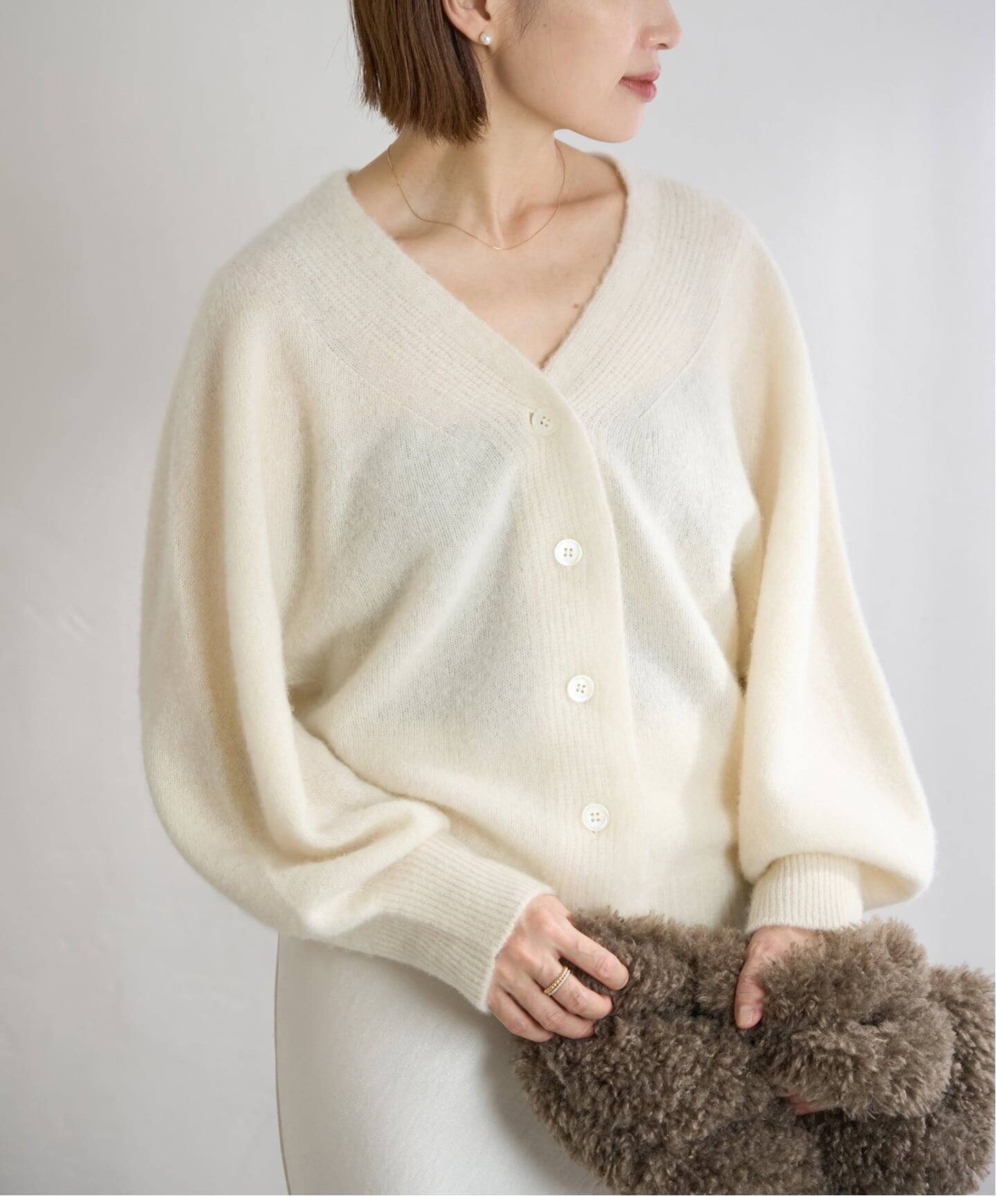 ピュア カシミヤ ドルマンVネックカーディガン（カーディガン）｜IENA