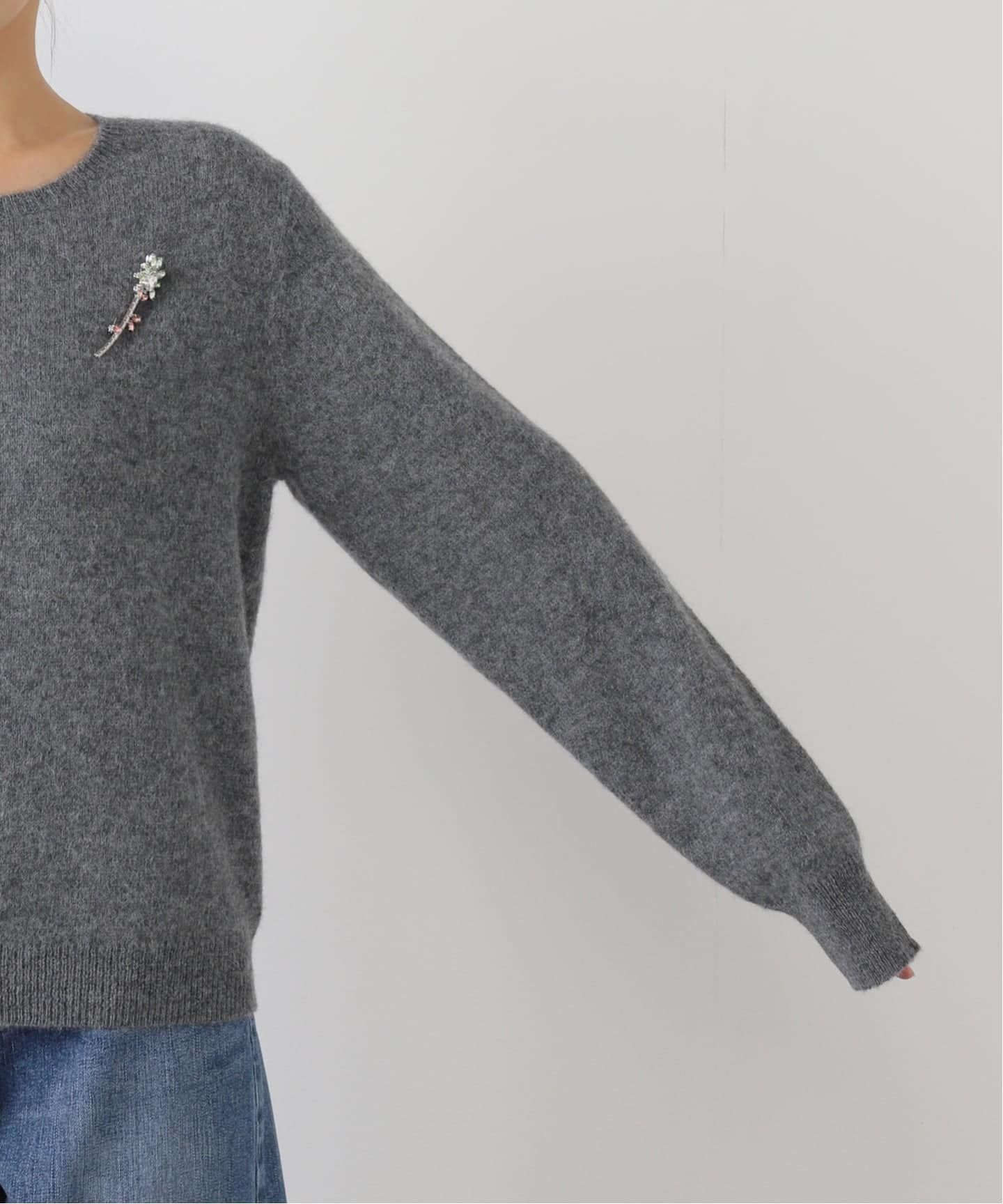 ブローチ付きベビーアルパカニット（ニット／セーター）｜IENA（イエナ