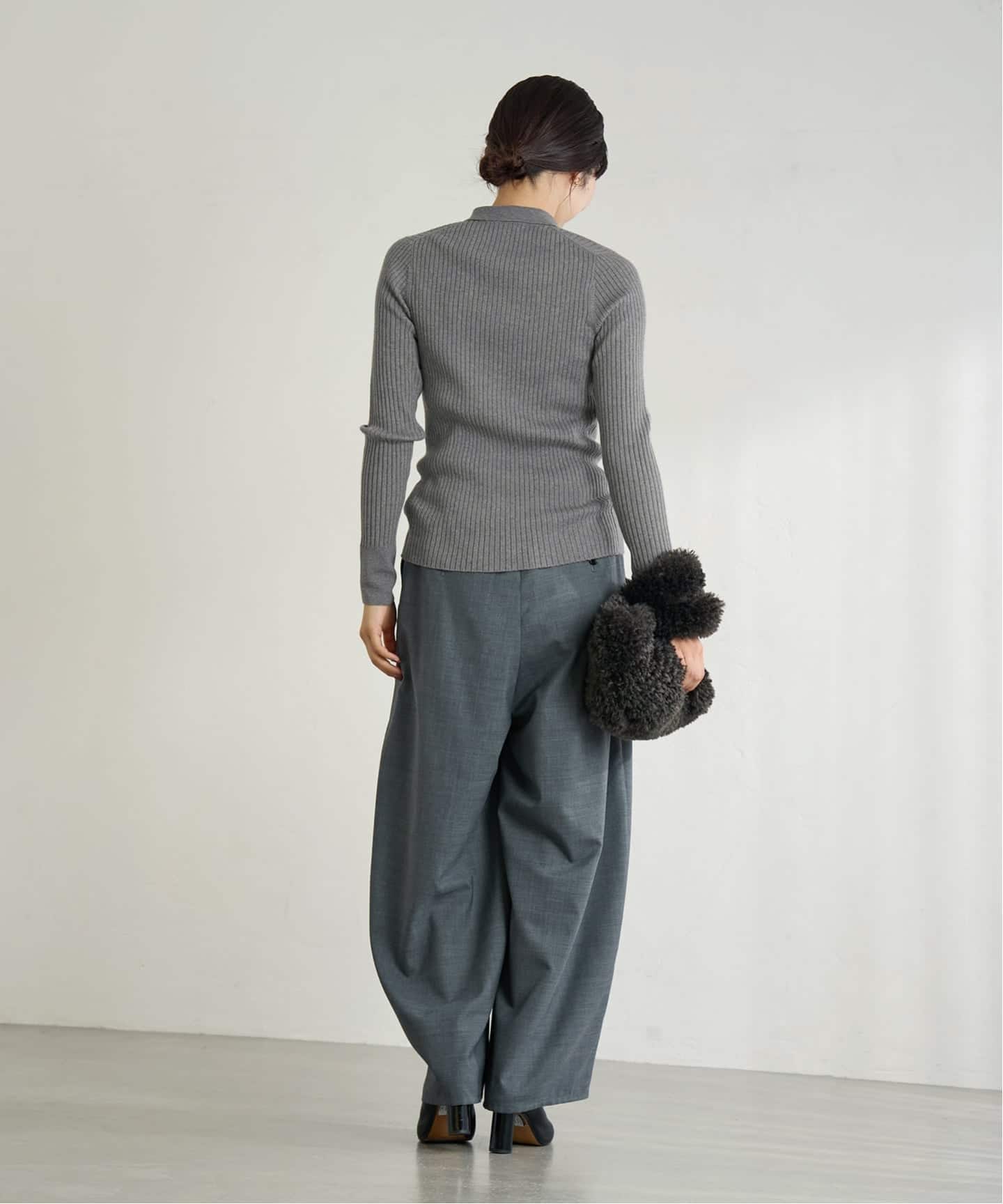 EXメリノリブ ポロ襟カーディガン（カーディガン）｜IENA（イエナ）の