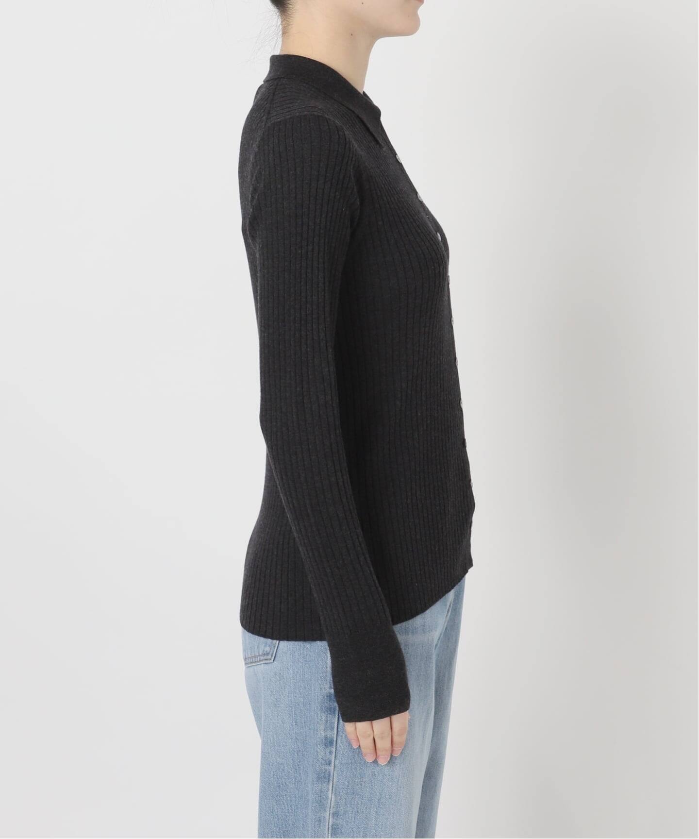 EXメリノリブ ポロ襟カーディガン（カーディガン）｜IENA（イエナ）の