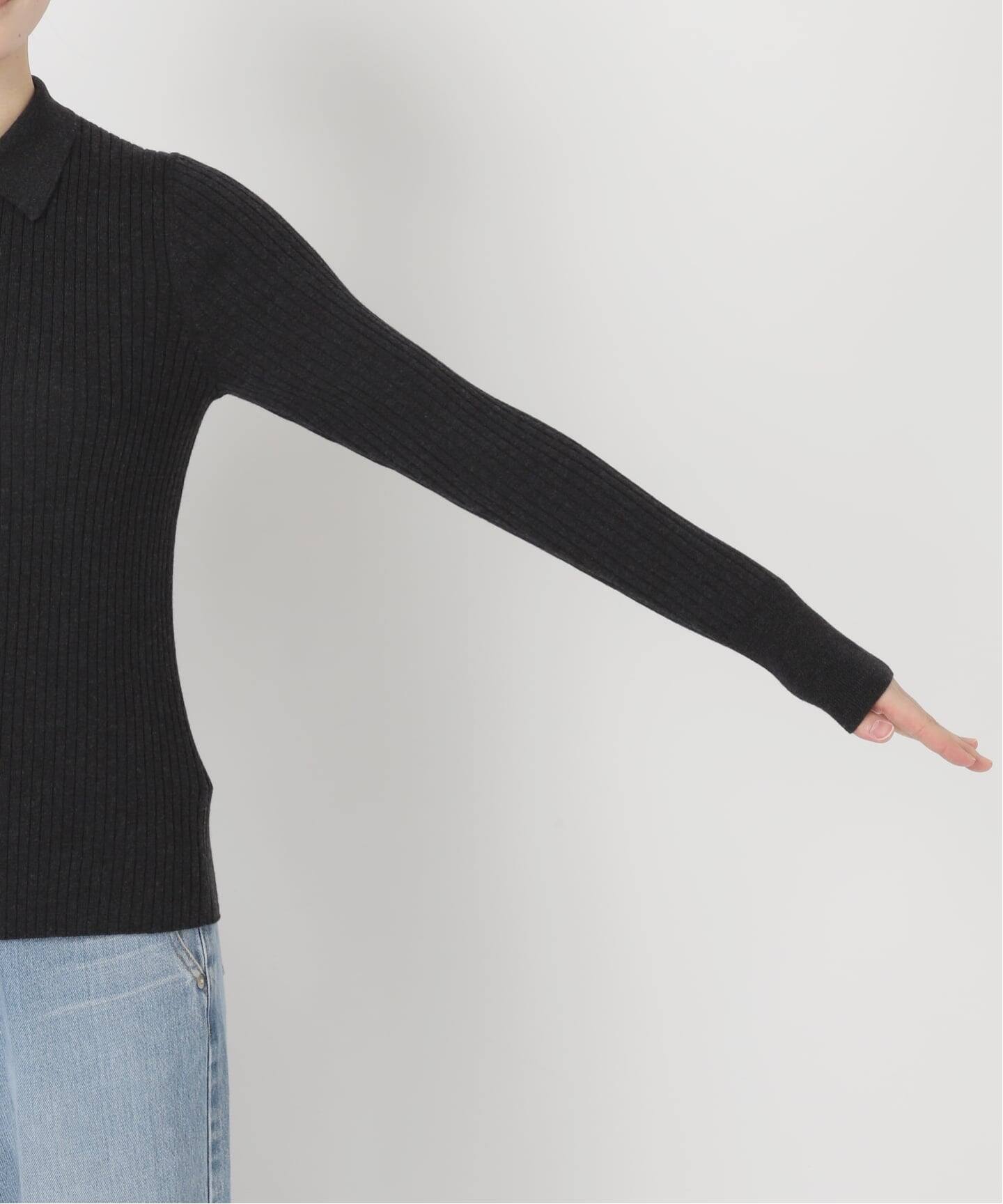 EXメリノリブ ポロ襟カーディガン（カーディガン）｜IENA（イエナ）の