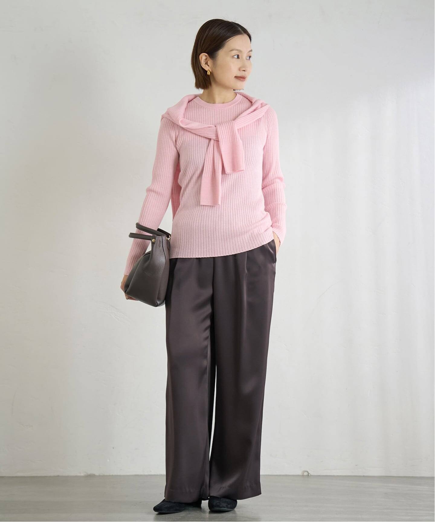 未使用　IENA メリノリブ クルーネックプルオーバー EXメリノリブ クルーネックプルオーバー（ニット／セーター）｜IENA